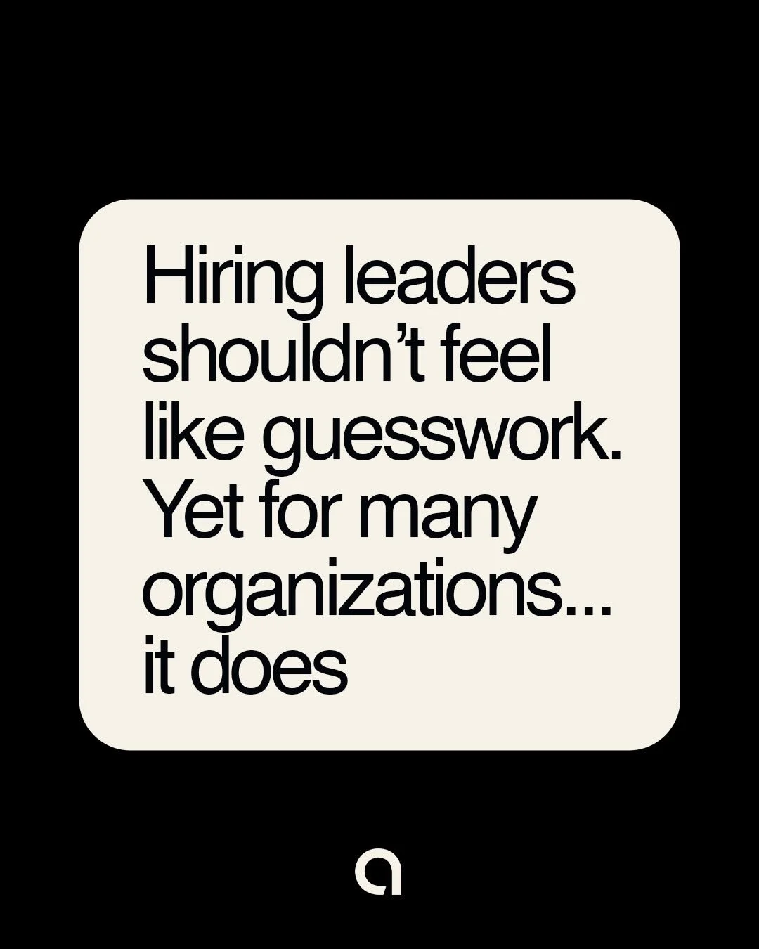 Most hiring problems aren&rsquo;t people problems. They&rsquo;re clarity problems. 

Over the next few weeks we&rsquo;re introducing something new we&rsquo;ve been building inside Andrus Advisory. 

A better way to think about hiring. Stay tuned&hell