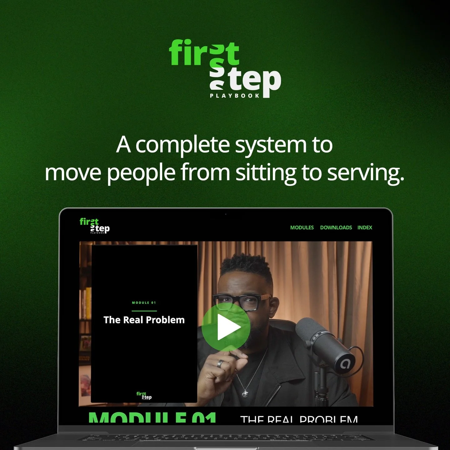 96% of churches have no system for moving new guests toward belonging. 

The First Step Playbook changes that &mdash; a complete, weekly path from the seat to serving. 

Clear. Repeatable. Ready every Sunday. One-time investment. Lifetime access.

🔗