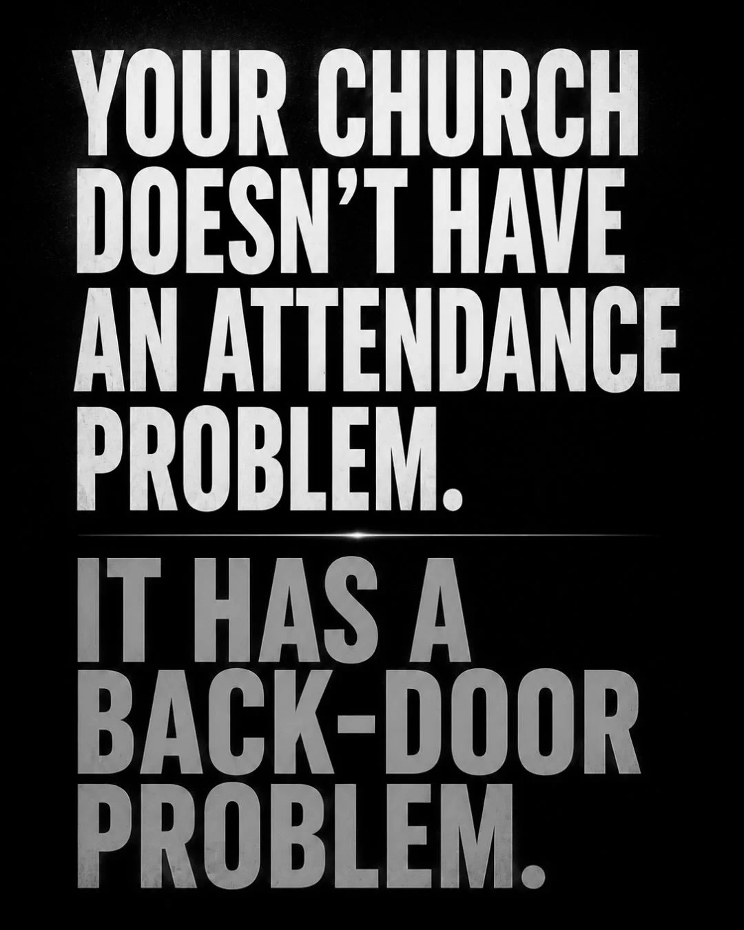 Most pastors don&rsquo;t have a Sunday problem. They have a Monday problem.

The energy from Sunday dissipates by Wednesday. By the next Sunday, the same volunteers are carrying the same load, the same guests are slipping through the same unclear han
