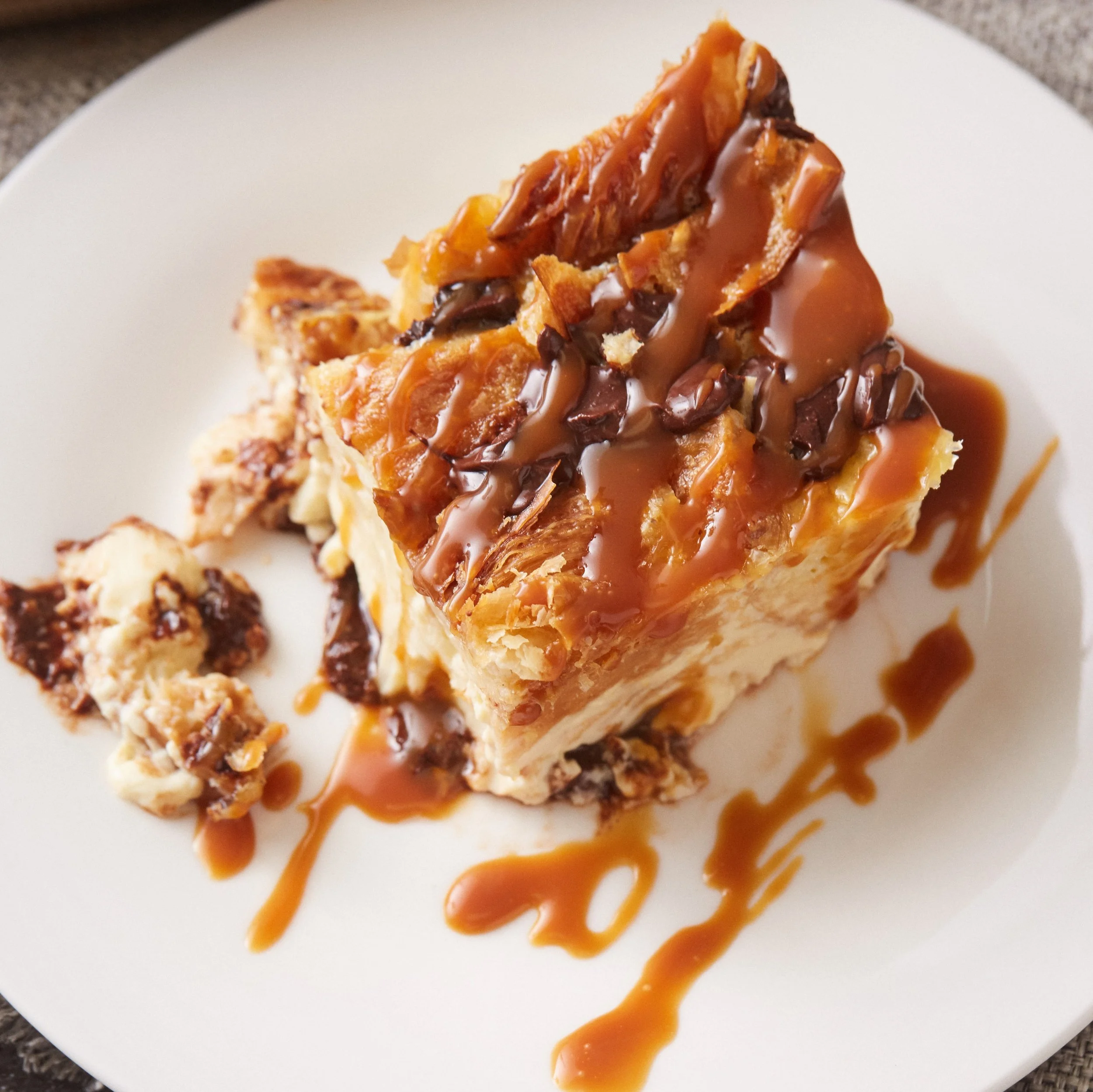 Chocolate Croissant Bread Pudding