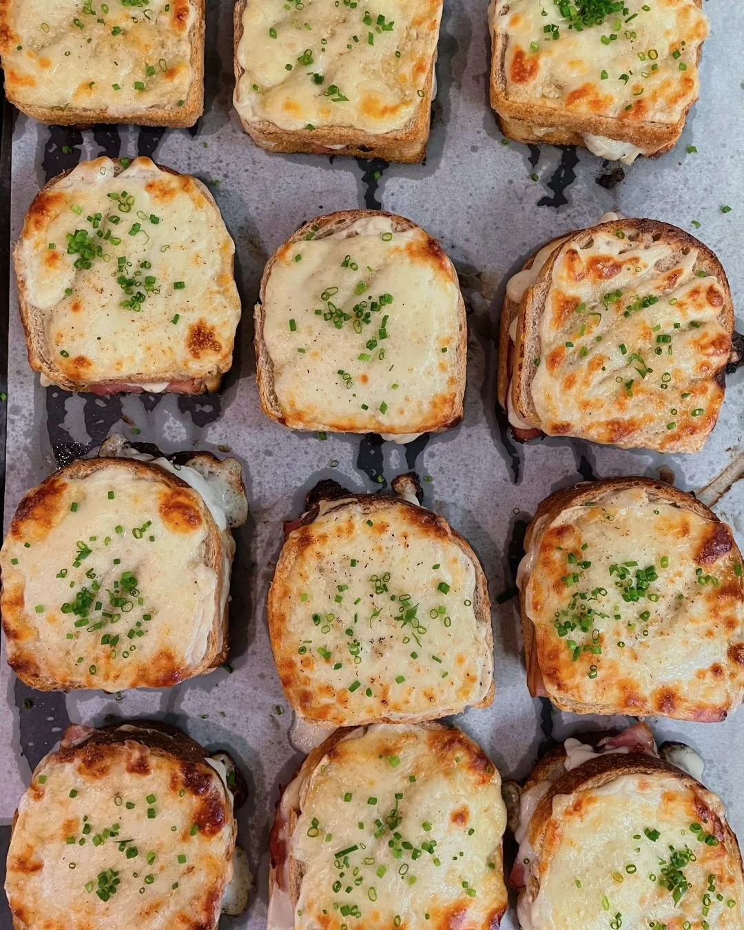 Friday = Croque Monsieur. 
With gruy&egrave;re, ham, b&eacute;chamel, and Pain de Campagne, this classic French sandwich is the best reason to get out of bed in the morning.