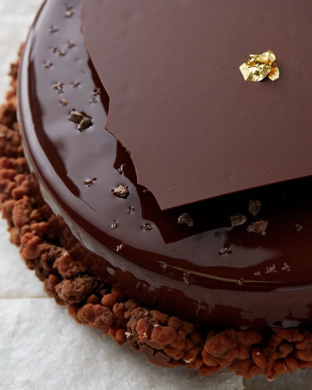If you're looking for a holiday show-stopper, we recommend the Guyana. Dark chocolate mousse, chocolate cr&egrave;me br&ucirc;l&eacute;e, a crunchy chocolate - hazelnut croquant come together for an elegant pastry sure to steal the spotlight on any d