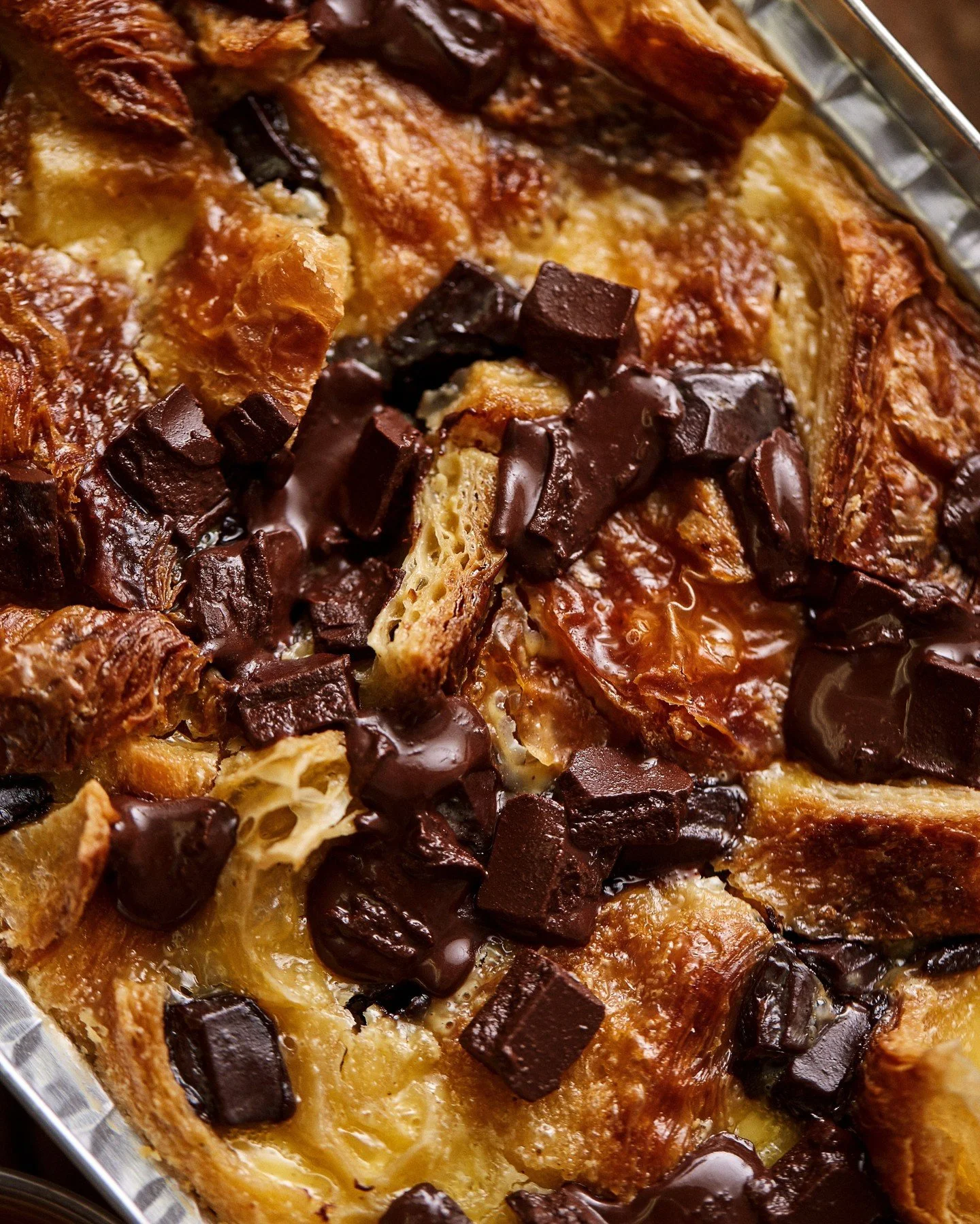 If you're hosting the holidays this year, we recommend our Chocolate Croissant Bread Pudding with salted caramel sauce. Available in-store today, it's easy to reheat and perfect for impressing your holiday guests
