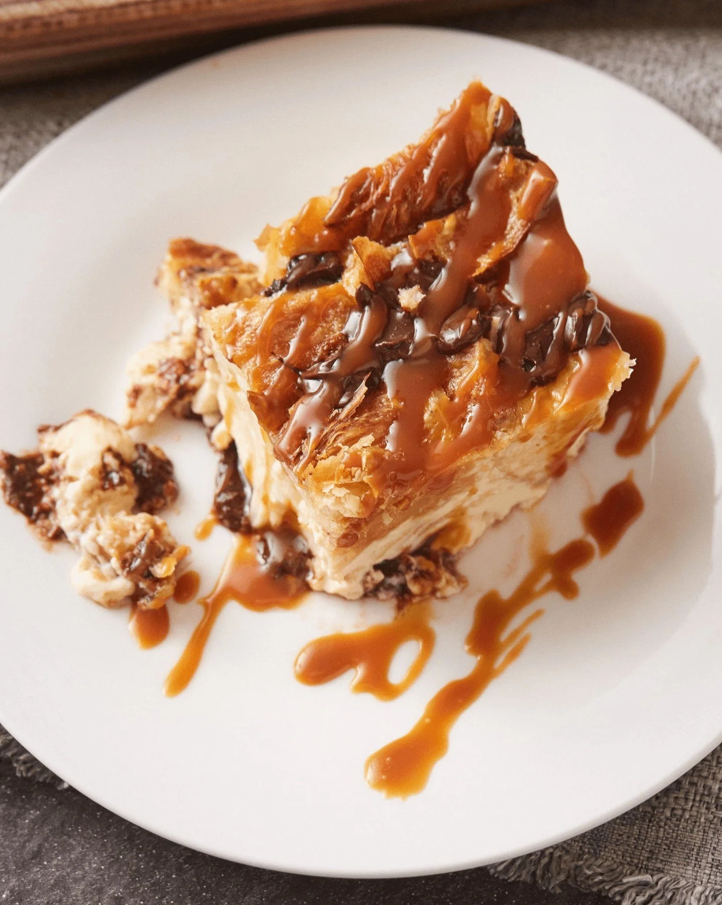 Our Chocolate Croissant Bread Pudding is a great pairing for your morning coffee and an ideal after-dinner treat. It's sure to please any time of day!