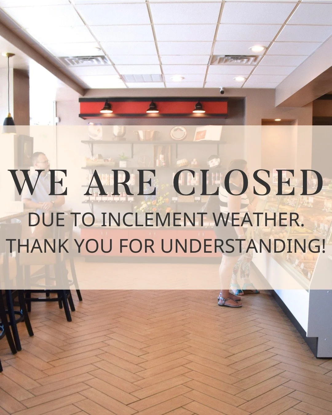 WE ARE CLOSED TUESDAY, 1/27!
Due to inclement weather, we have decided to close to keep our guests and team members safe. Thank you for understanding, we look forward to serving you again soon!