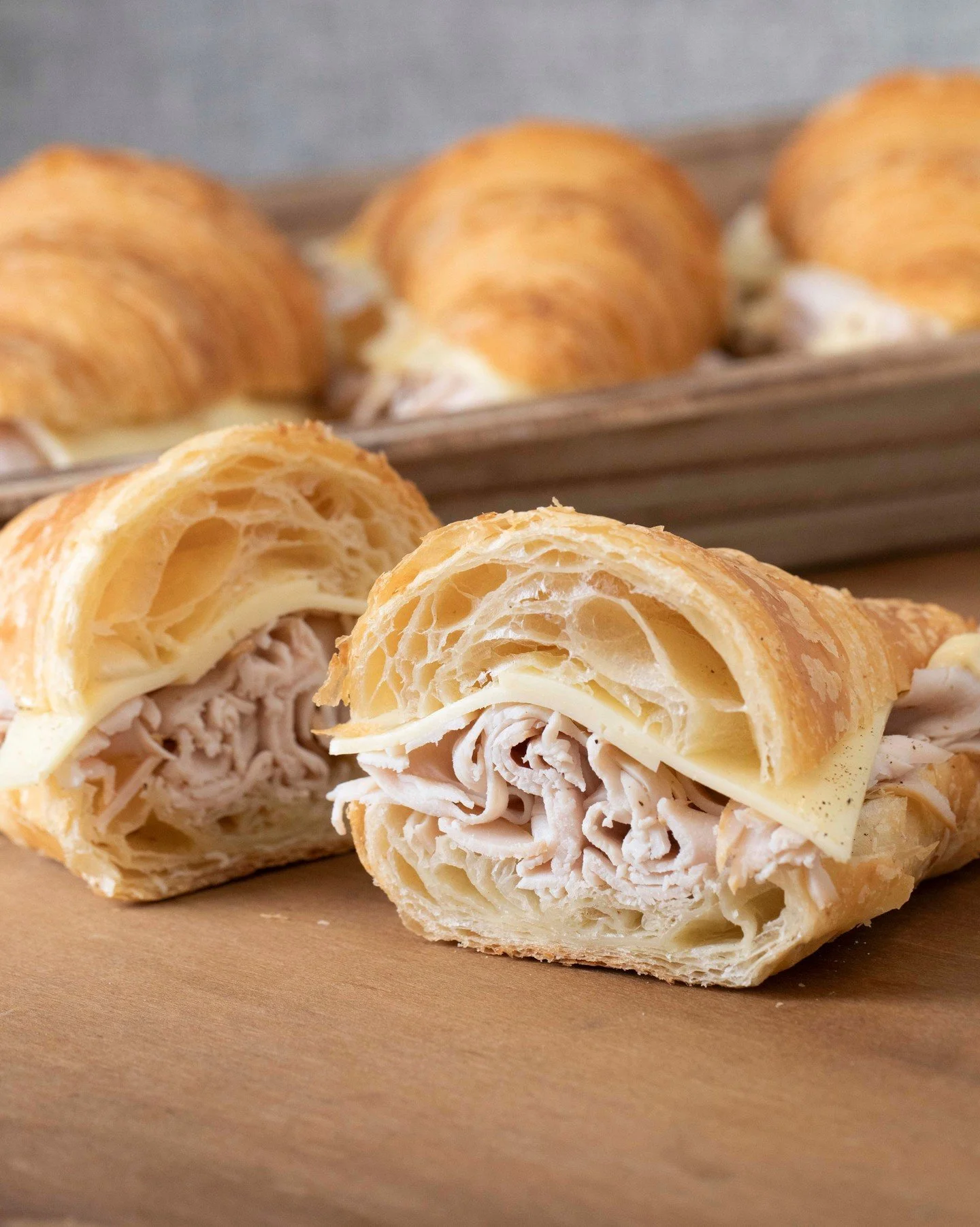 Our Roasted Turkey Sandwich has always been a fan-favorite.

Layered with creamy Havarti, Dijon aioli, and a touch of Tellicherry black pepper, all on our buttery, flaky croissant. Simply delicious, and exactly what you want for lunch.