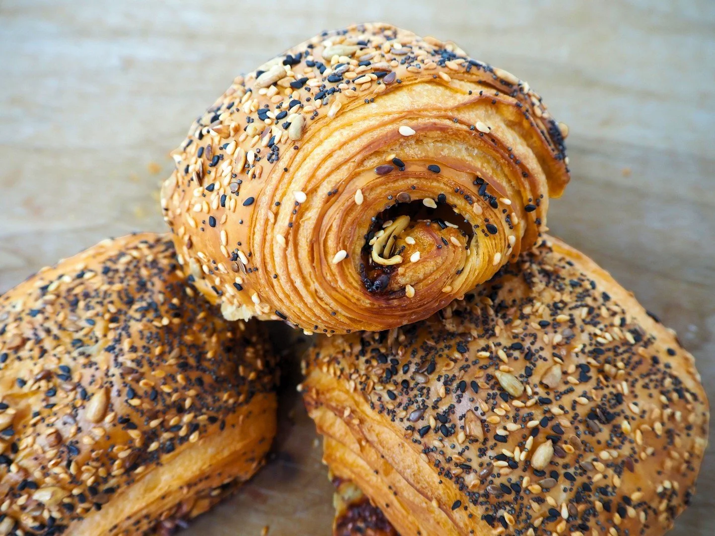 Start your week off right with your favorite NRB breakfast. 🥐
We recommend our Smoked Ham Gruy&egrave;re Croissant with whole grain mustard, coated in poppy, sesame, and sunflower seeds. 

Buttery, flaky, cheesy, toasty, and savory&hellip; the perfe
