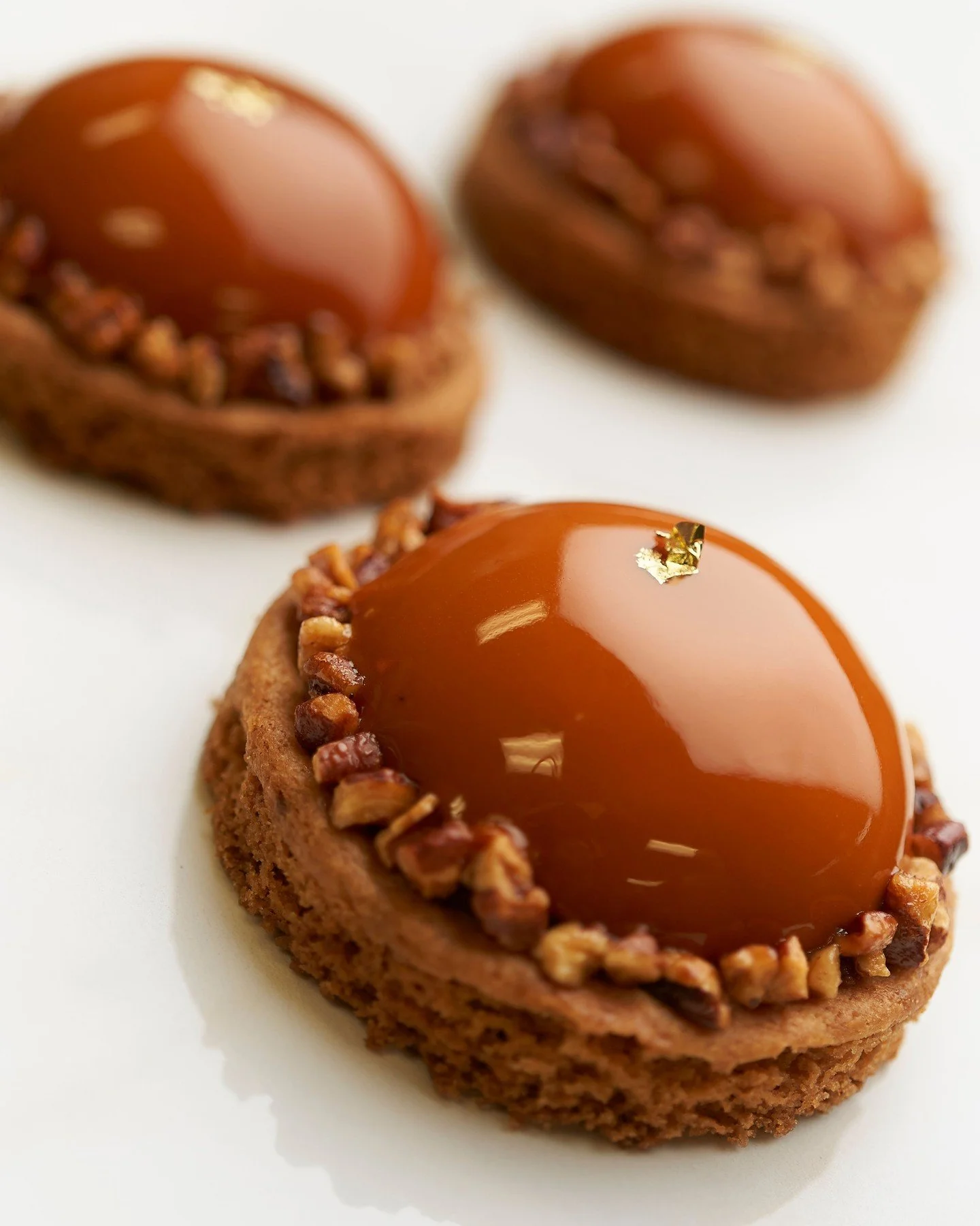 Treat yourself today with a dessert just for you. The Amber pairs salted caramel, locally grown pecans, and a buttery shortbread cookie for an individual-sized dessert you don't need to share.
