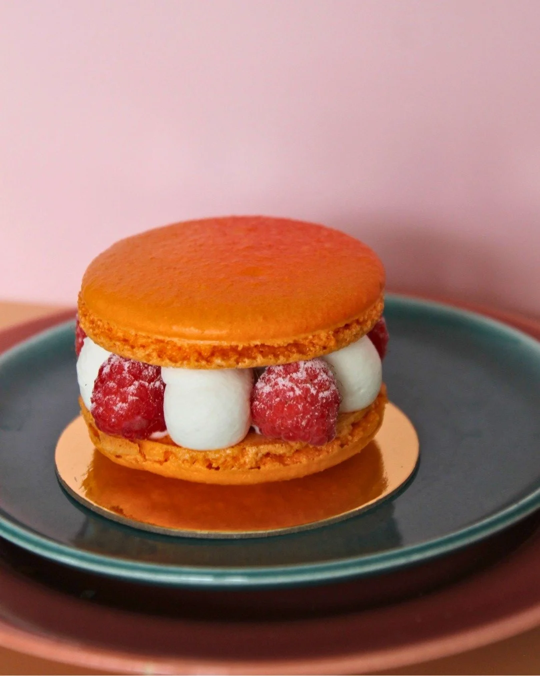 We're bringing a little sunshine to our pastry case with the brand new Leilani! 🥭

A delicate French macaron layered with tropical mango&ndash;passion fruit cream and white chocolate vanilla bean Chantilly. 

Available in-store now!