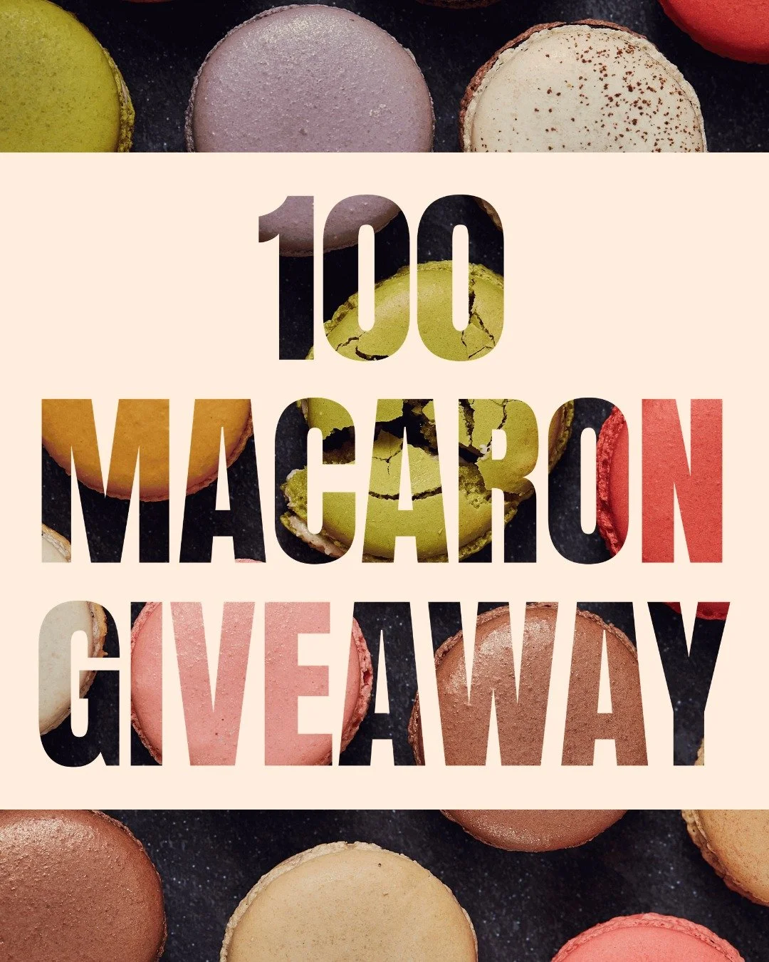 We're starting off our week of giveaways with a big one... 100 macarons! 🎉

Here's how to enter today's giveaway:
&bull; Follow our page
&bull; Like this post
&bull; Tag a friend in the comments

Each comment = 1 entry, so tag away!

The winner will