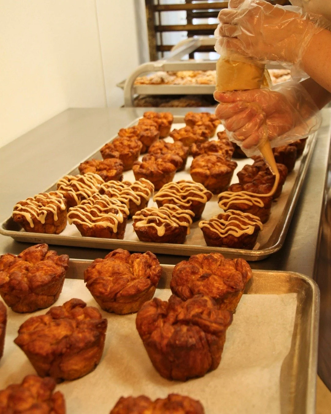 The first weekend of fall calls for maple! 🍁

Buttery croissant dough, cinnamon sugar, and a generous drizzle of maple glaze. Our Maple Pull Apart is hot out of the oven and ready for fall.