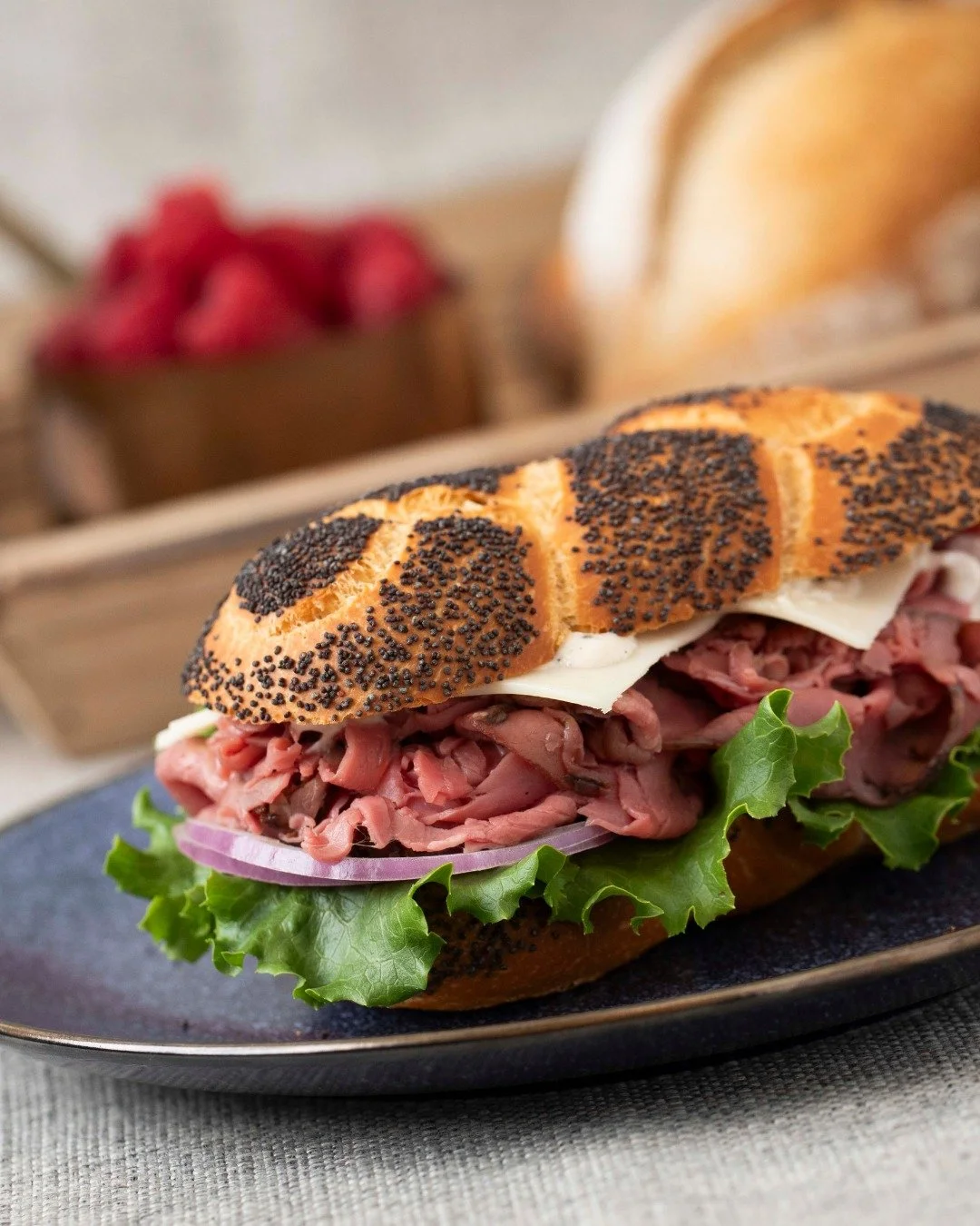 Need lunch?

We&rsquo;ve got you covered. Our roast beef with horseradish aioli, white cheddar, and red onion on poppy seed challah is one of the favorites, but there&rsquo;s plenty more to choose from-- breads, sauces, and fillings all made in house
