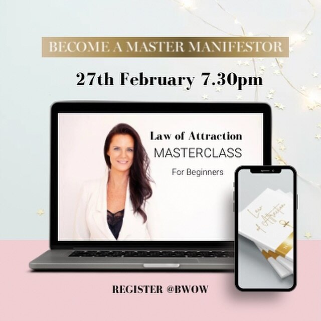 🤩 I am beyond  excited to invite you to join me for a special Law of Attraction Beginners Masterclass, LIVE online!

🚀 Get ready to embark on a transformative experience that will empower you to be all you can be and MORE.

📅 Event Details:

- Law