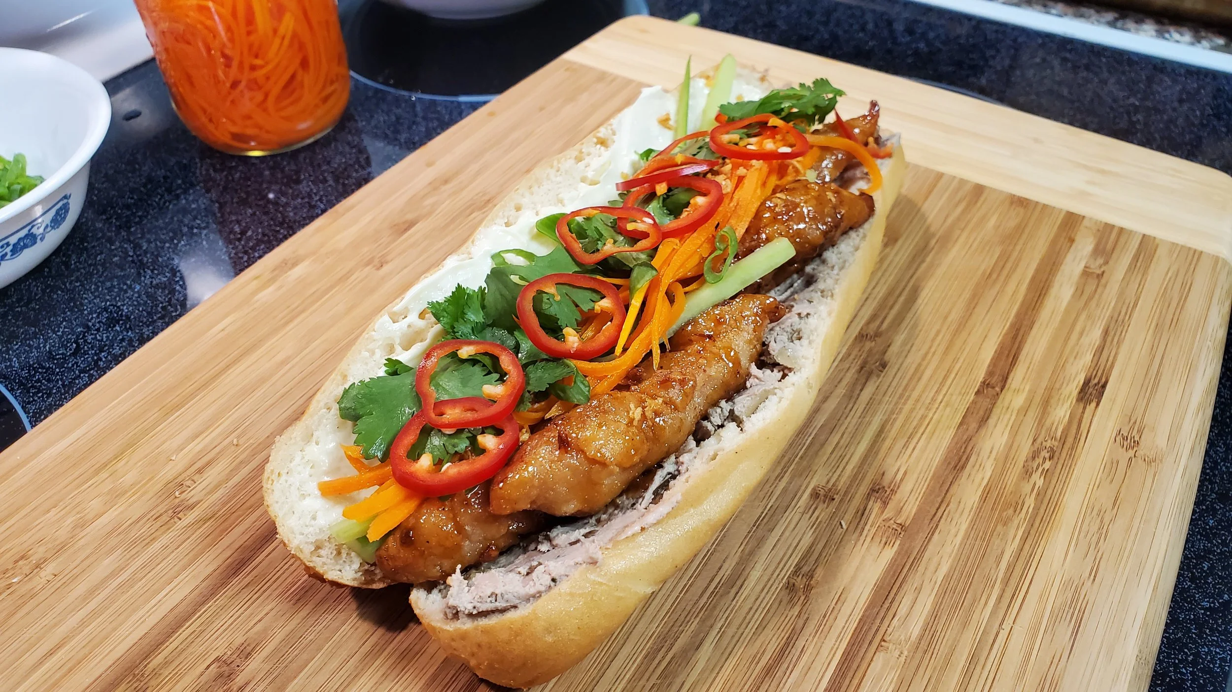 Fish Sauce Caramel Chicken Tender Banh Mi