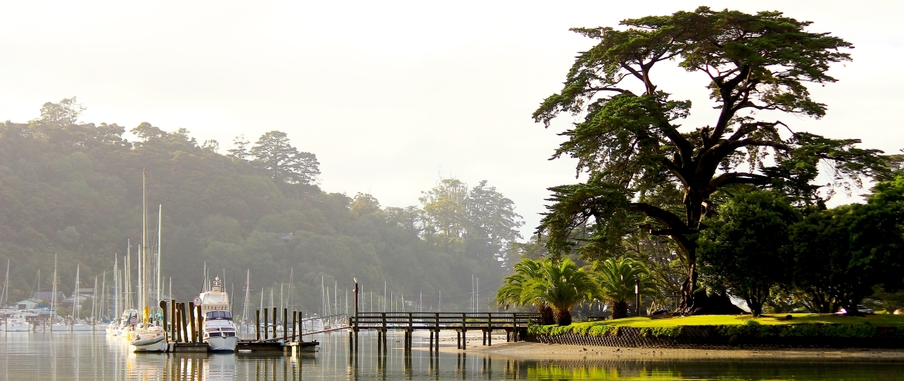 Looking across the water towards the motor camp - Simon Llewellyn