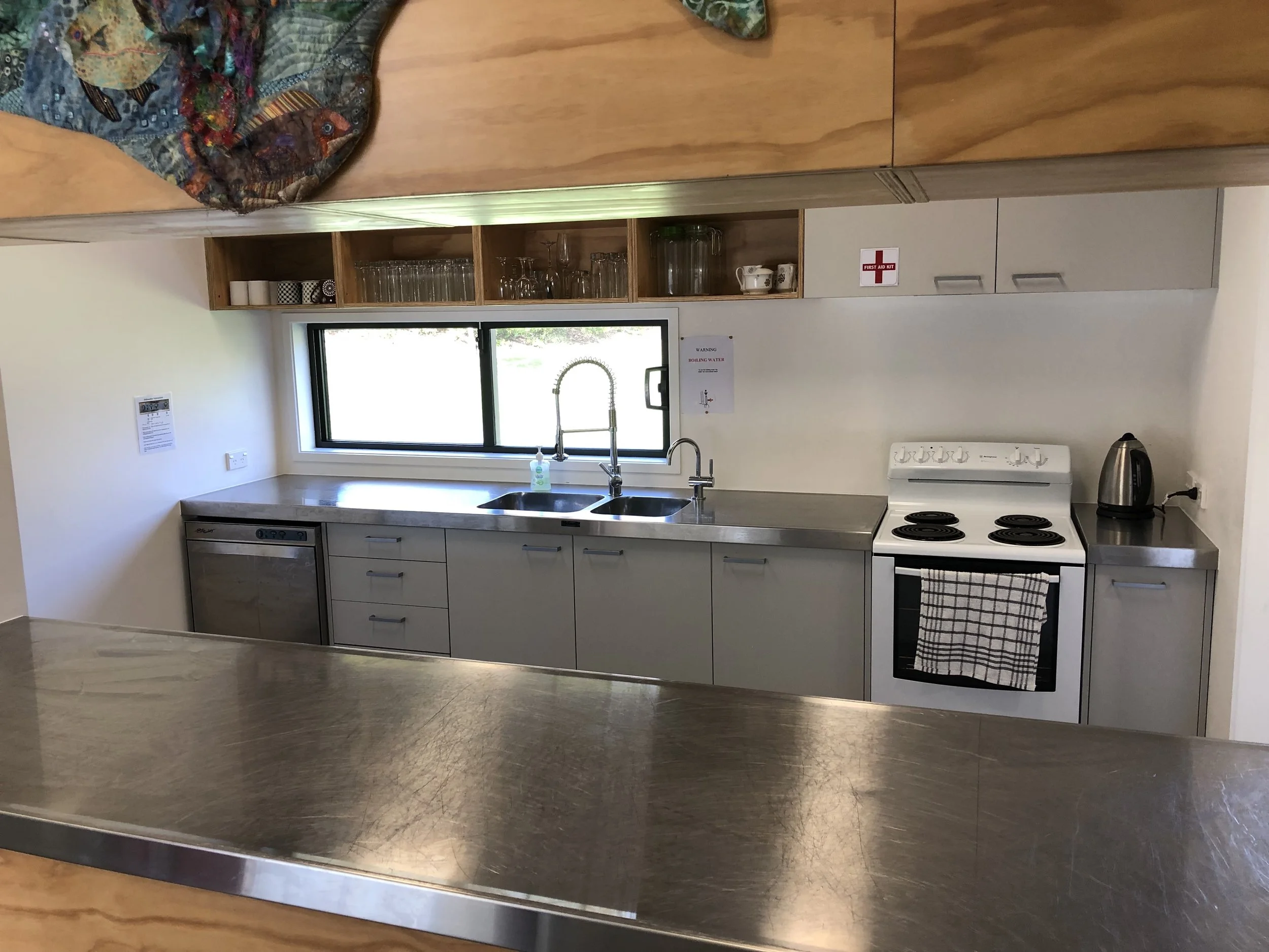 Kitchen with catering equipment available. Click to enlarge image.