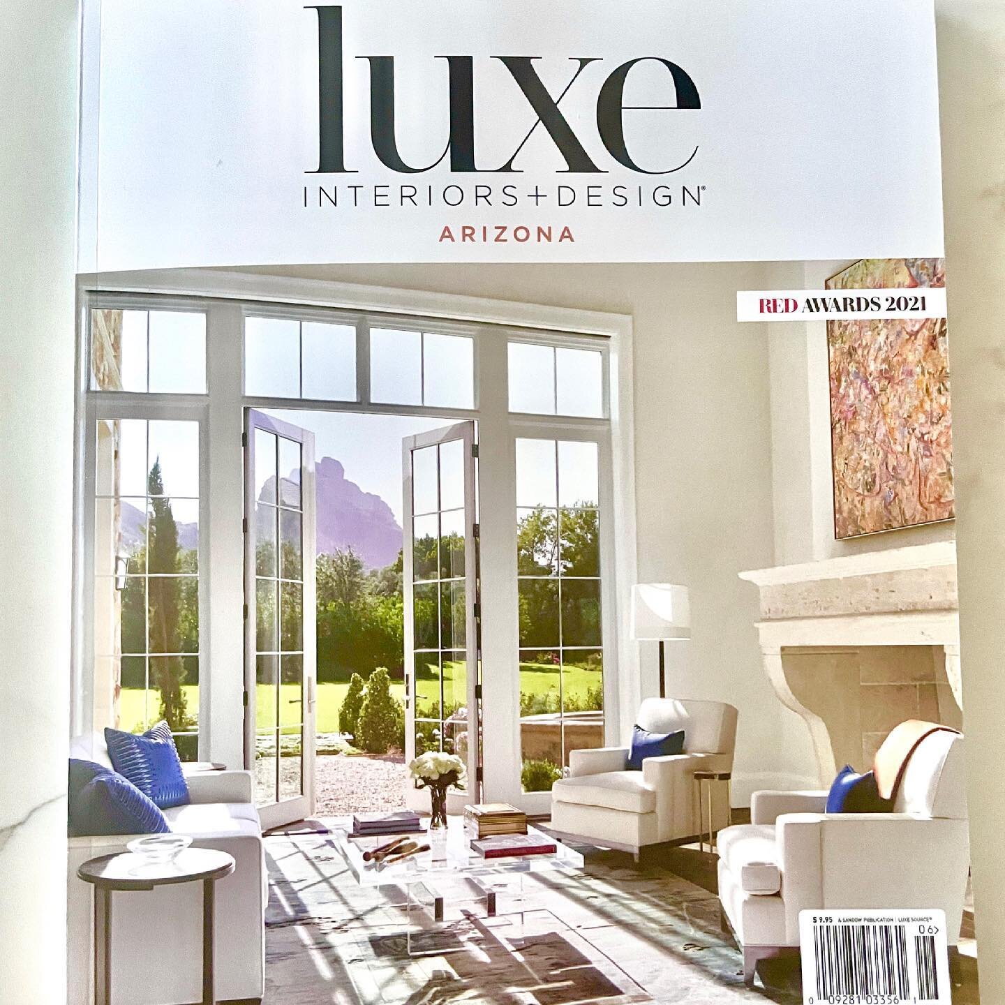 The magazine has arrived! So thrilled to see our project in print and honored to be a RED Award recipient! #luxeredawards #luxemagazinearizona #luxemagazine