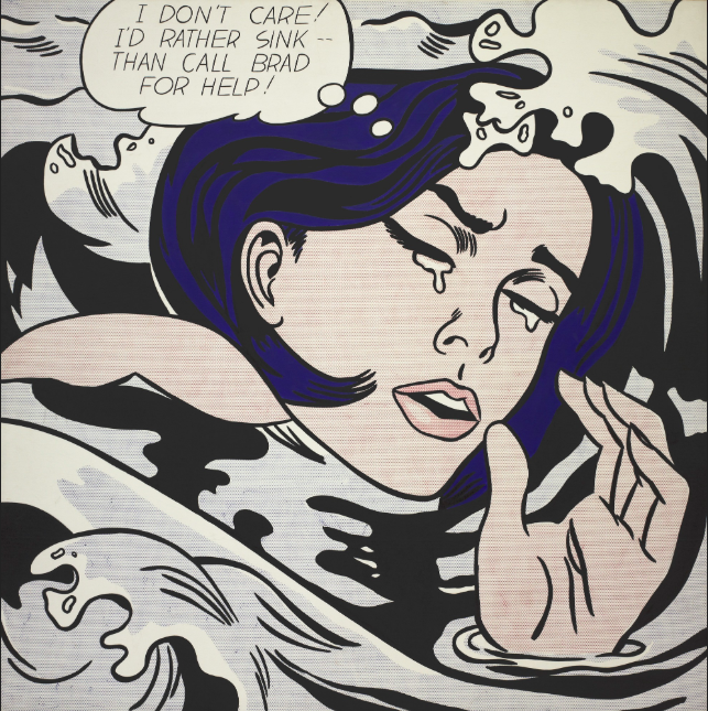 Drowning Girl, 1963, 171.6 x 169.5 cm, 油畫、壓克力顏料