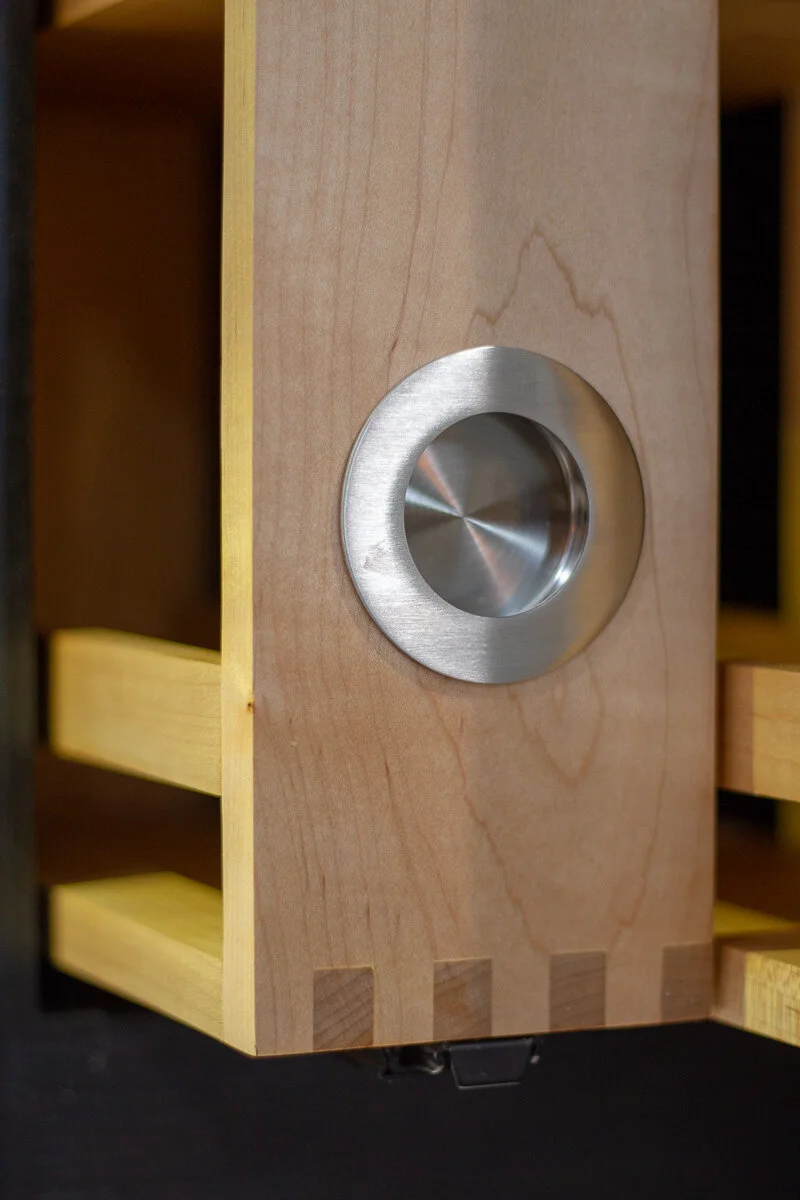 Recessed Satin Nickel Pulls