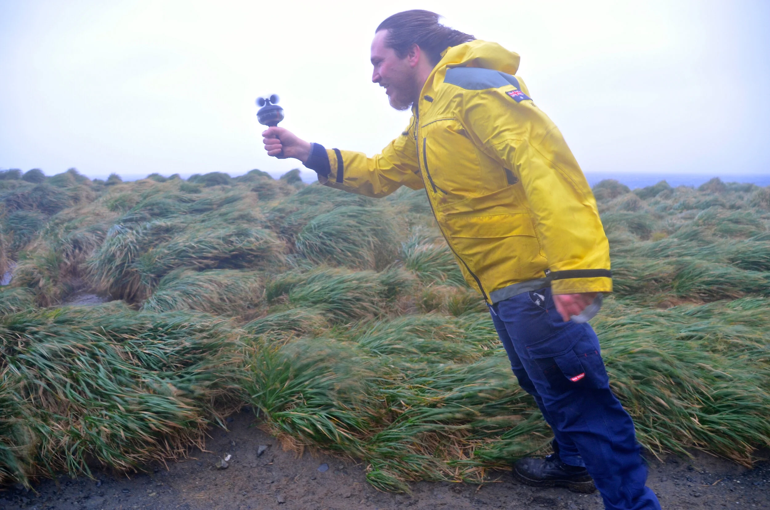 M159 - Wet and Windy - Aaron leans into winds gusting to 75 knots - July 2013