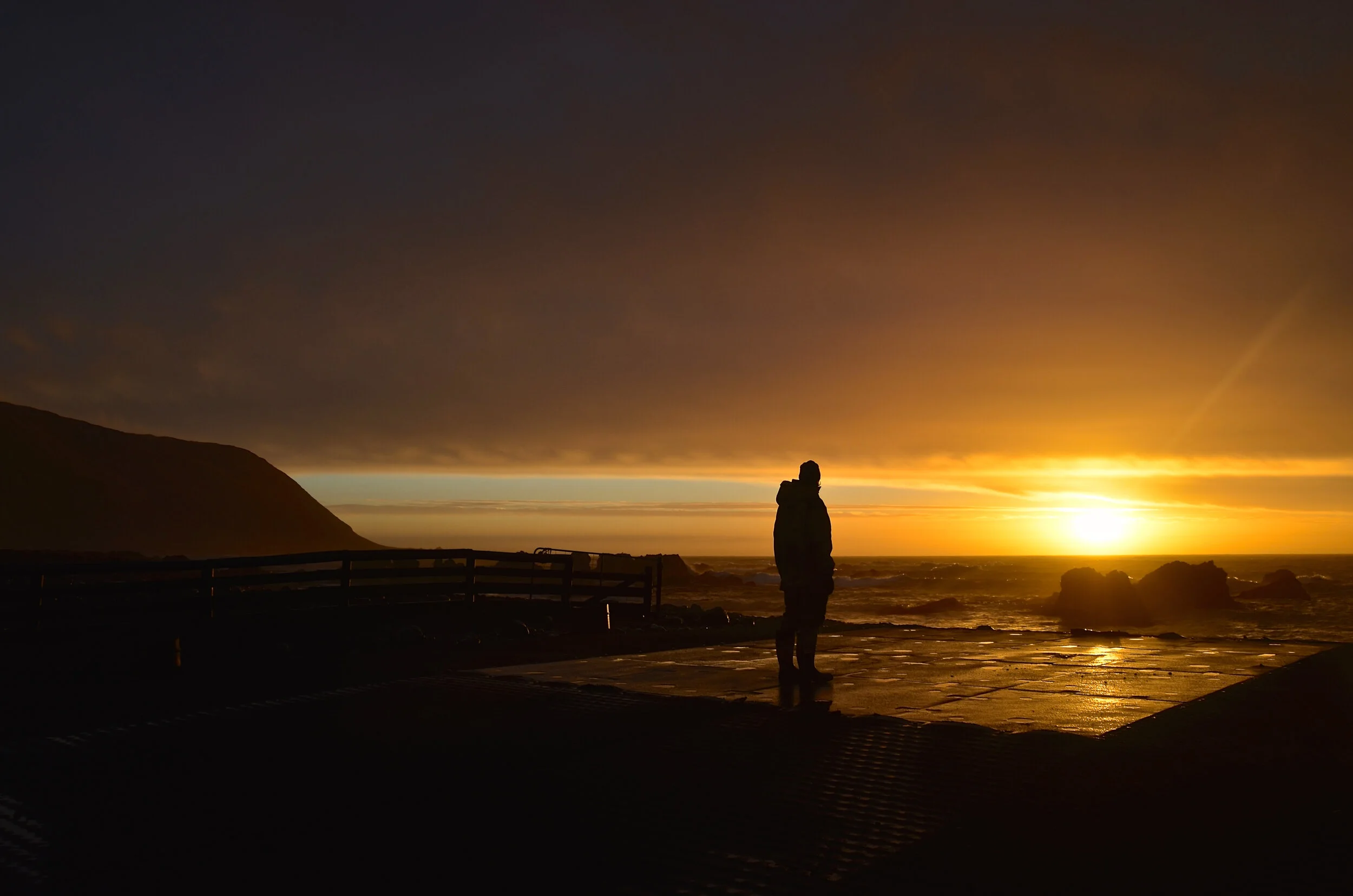 M169 - Sunset over the helipad on the isthmus - July 2013