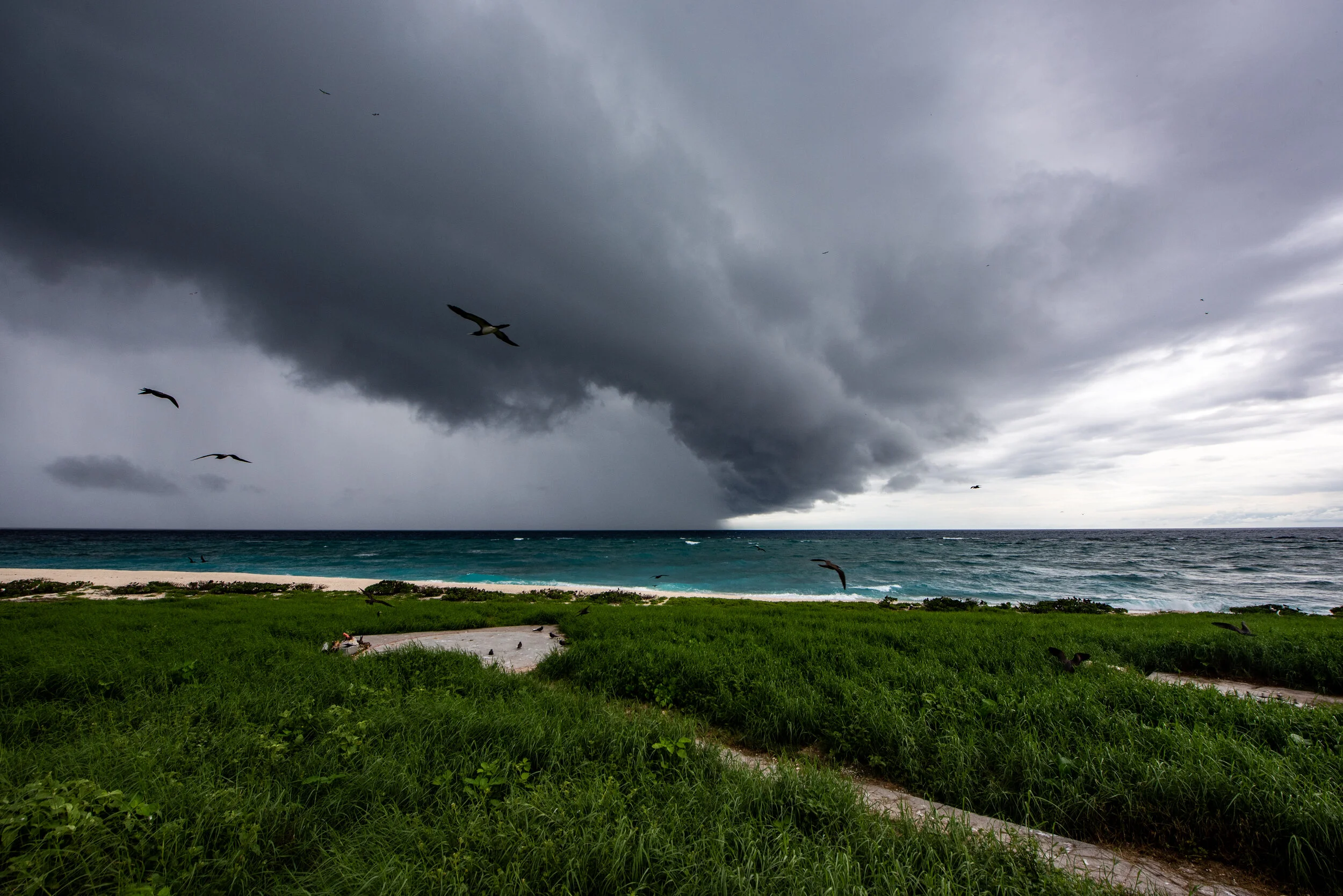  February 2019 - Squall line approaching the island  