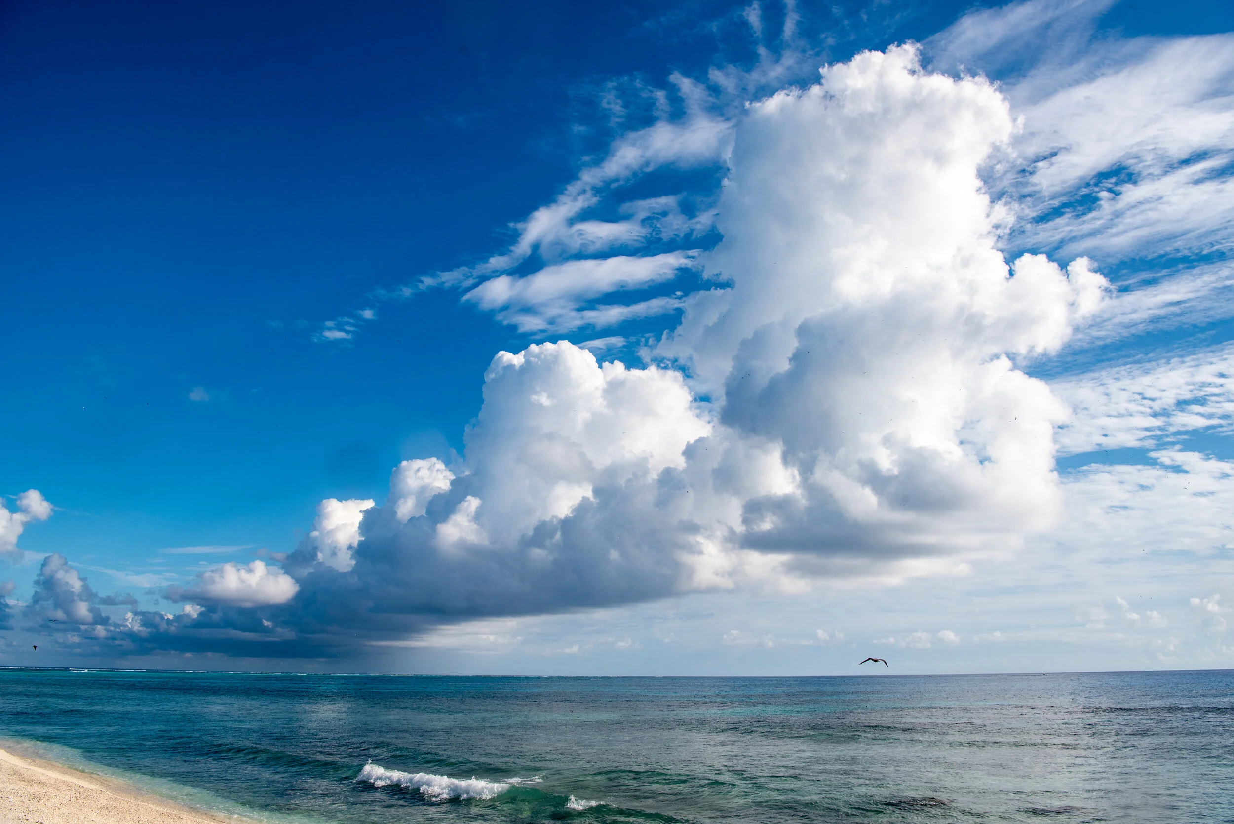 March 2019 - Cumulus train to the west of the island 