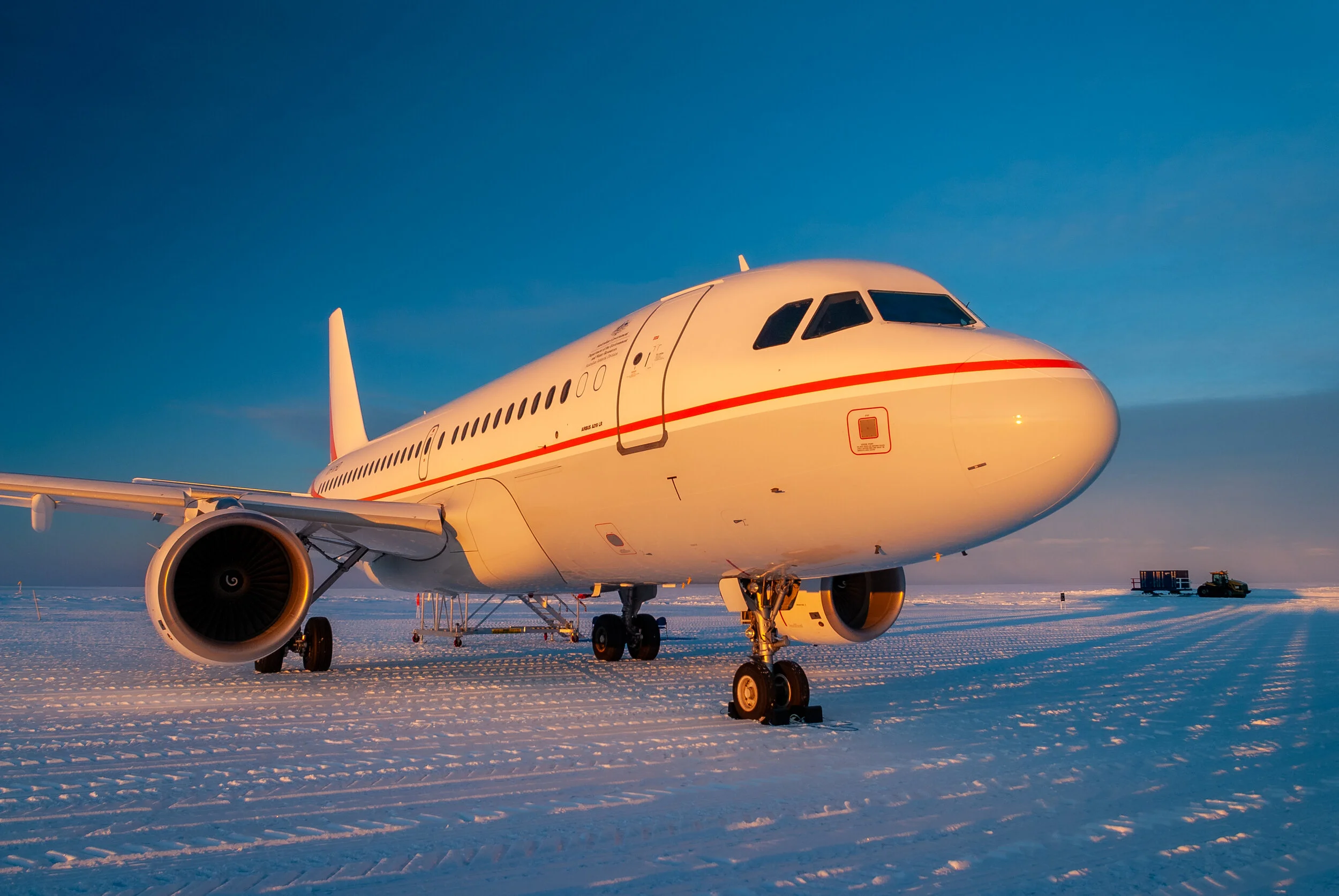18 - Inaugural  flight of the Airbus A319 to and from Wilkins Runway