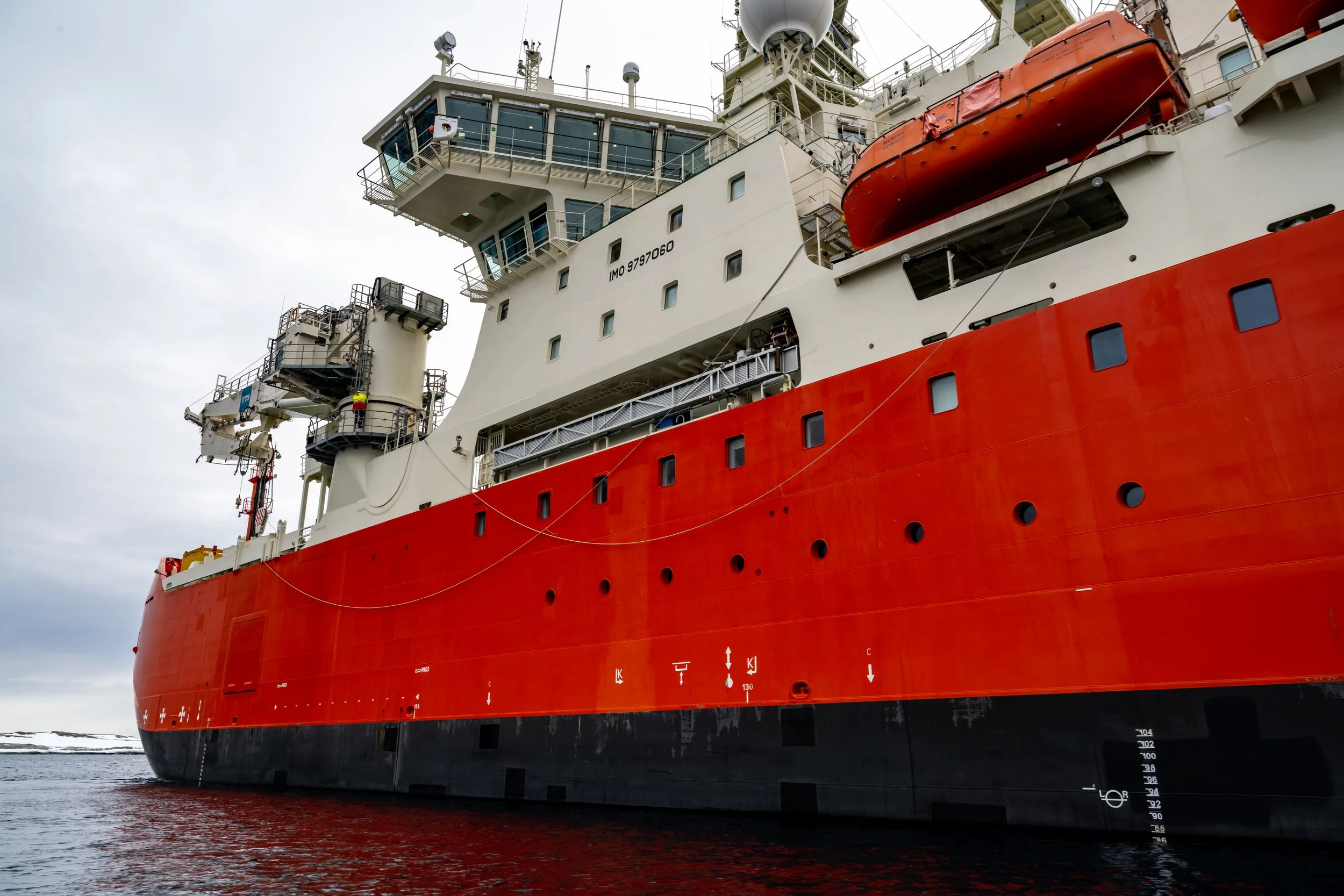 C43 - alongside the Nuyina after just finishing a tour of her and on our way back to the wharf.