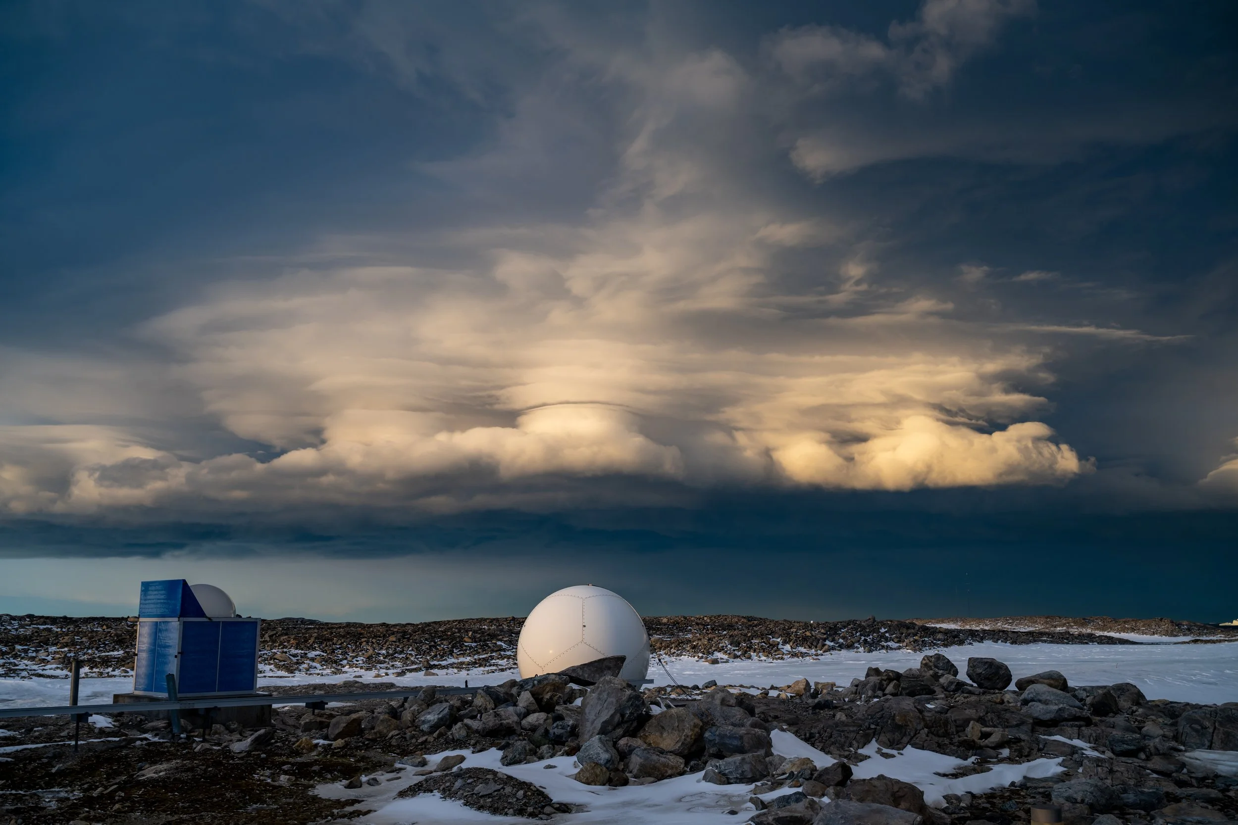 C94 - Amazing cloud formations at the start of March, caused by the extreme winds aloft flowing from the east over Law Dome