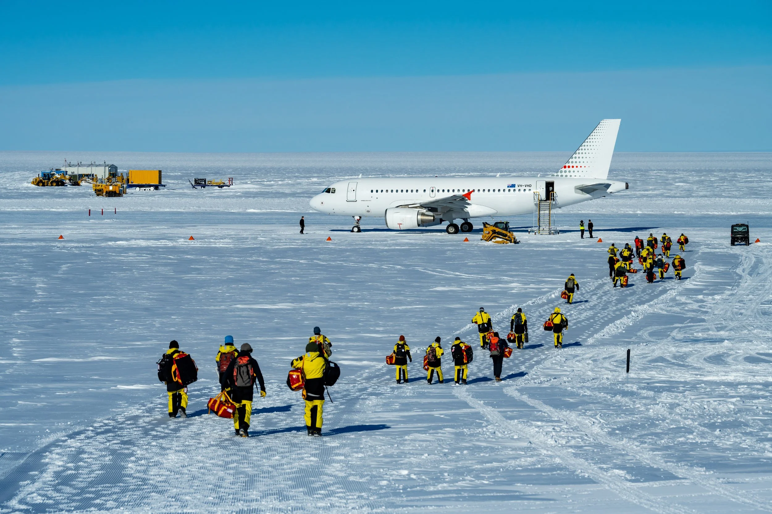 C157 - 21st March 2022 - The last of the Summer crew boarding the A319 Airbus bound for Hobart