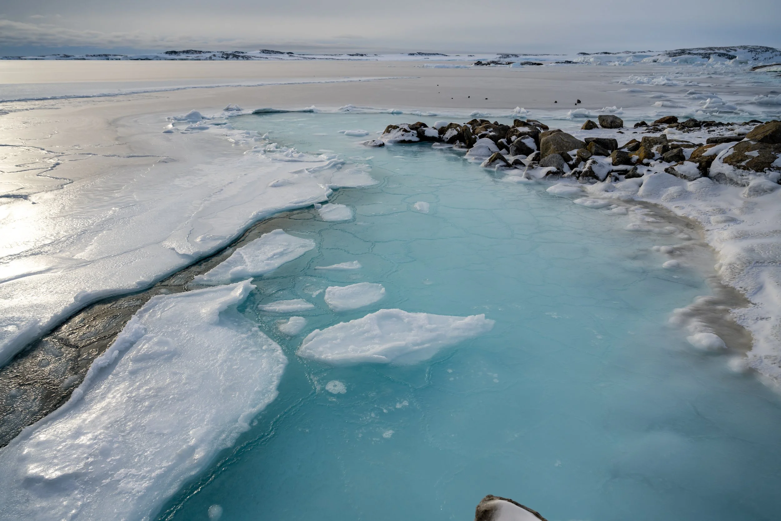 C202 - Sea ice starting to form in Newcomb Bay, near the Casey wharf