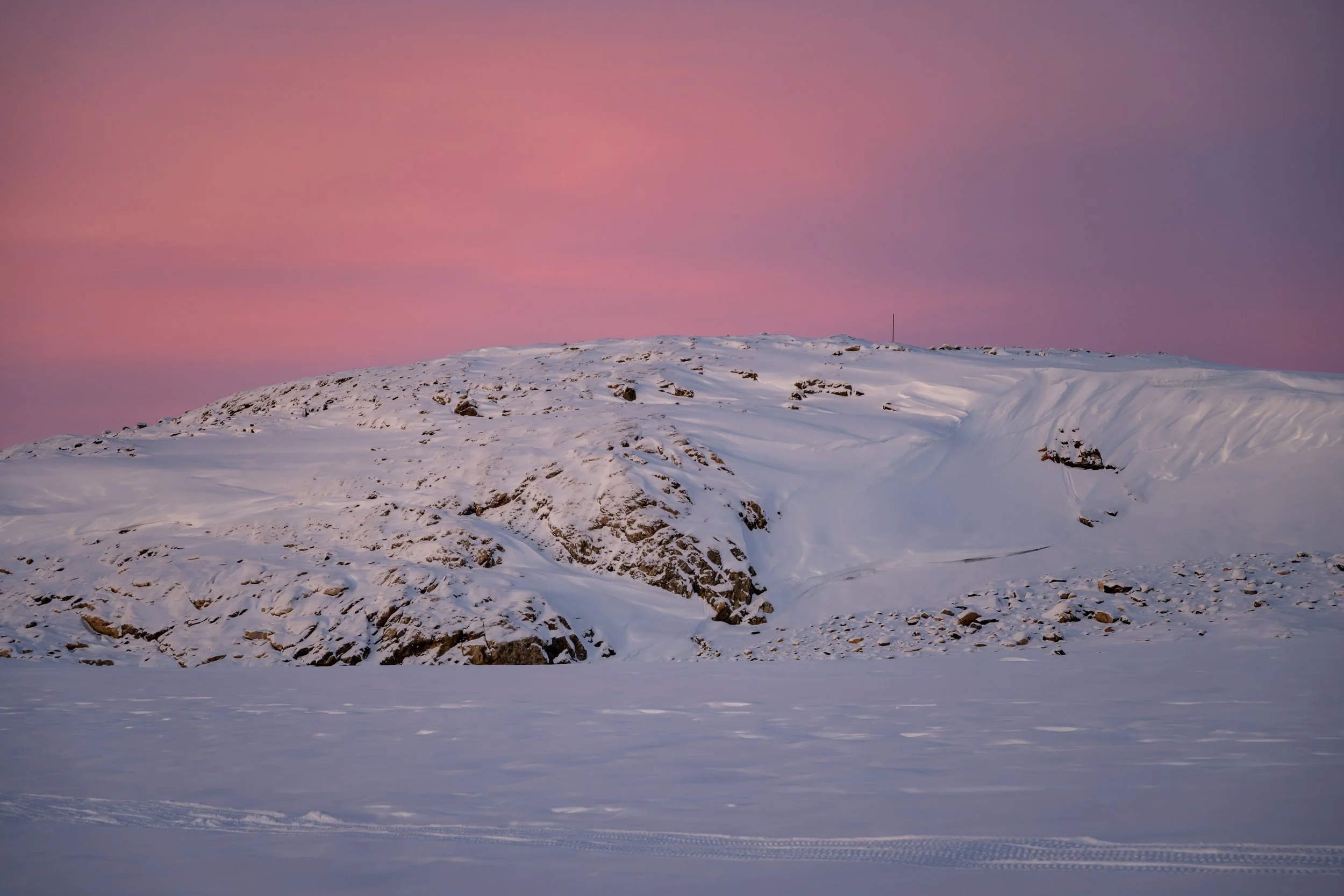 C342 - 5th of June 10:30 am - Pastel colours of sunrise south of the 'Wilkes Hilton on the Clark Peninsula