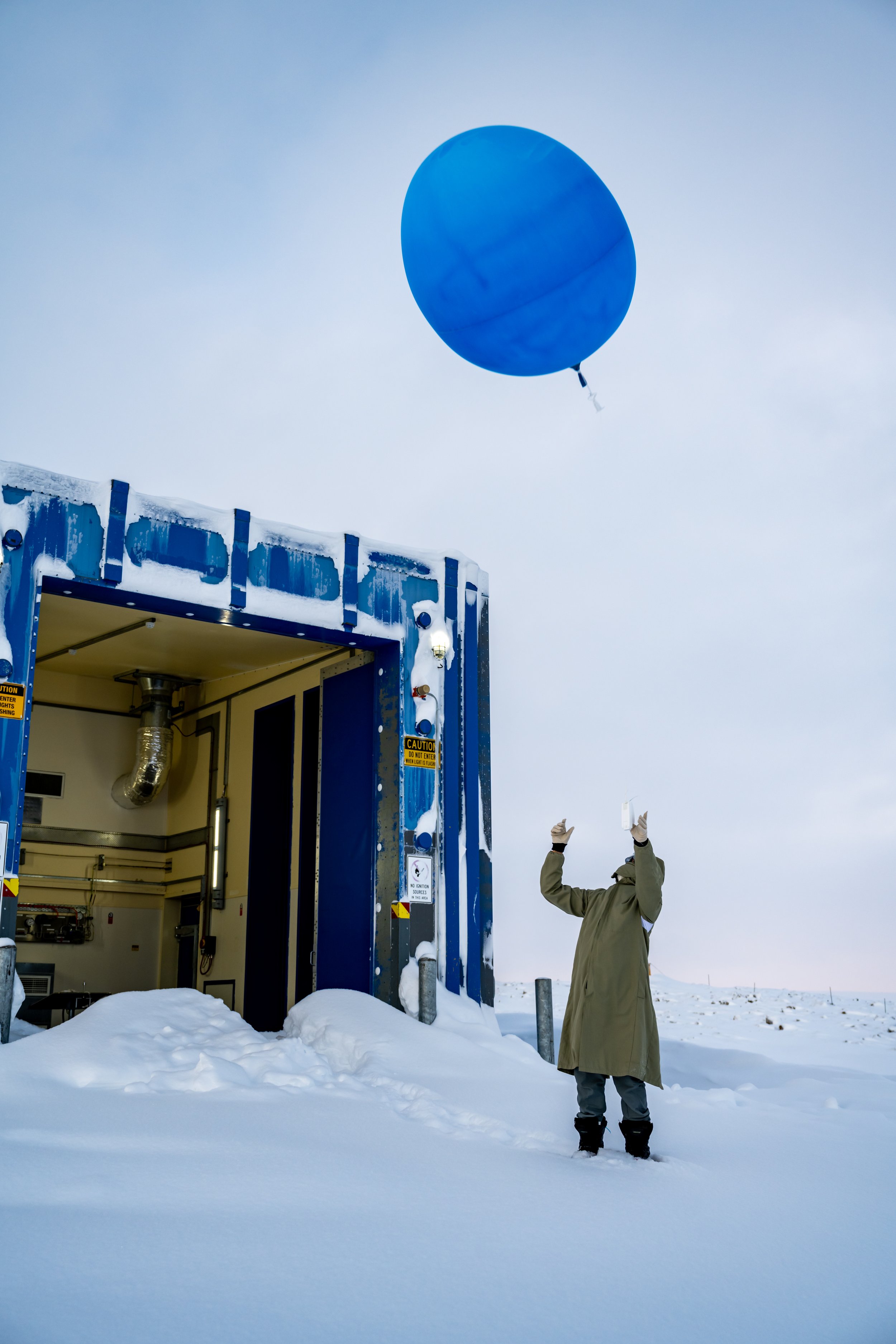 C372 - 7th of June 1:15 pm - Me releasing a weather balloon