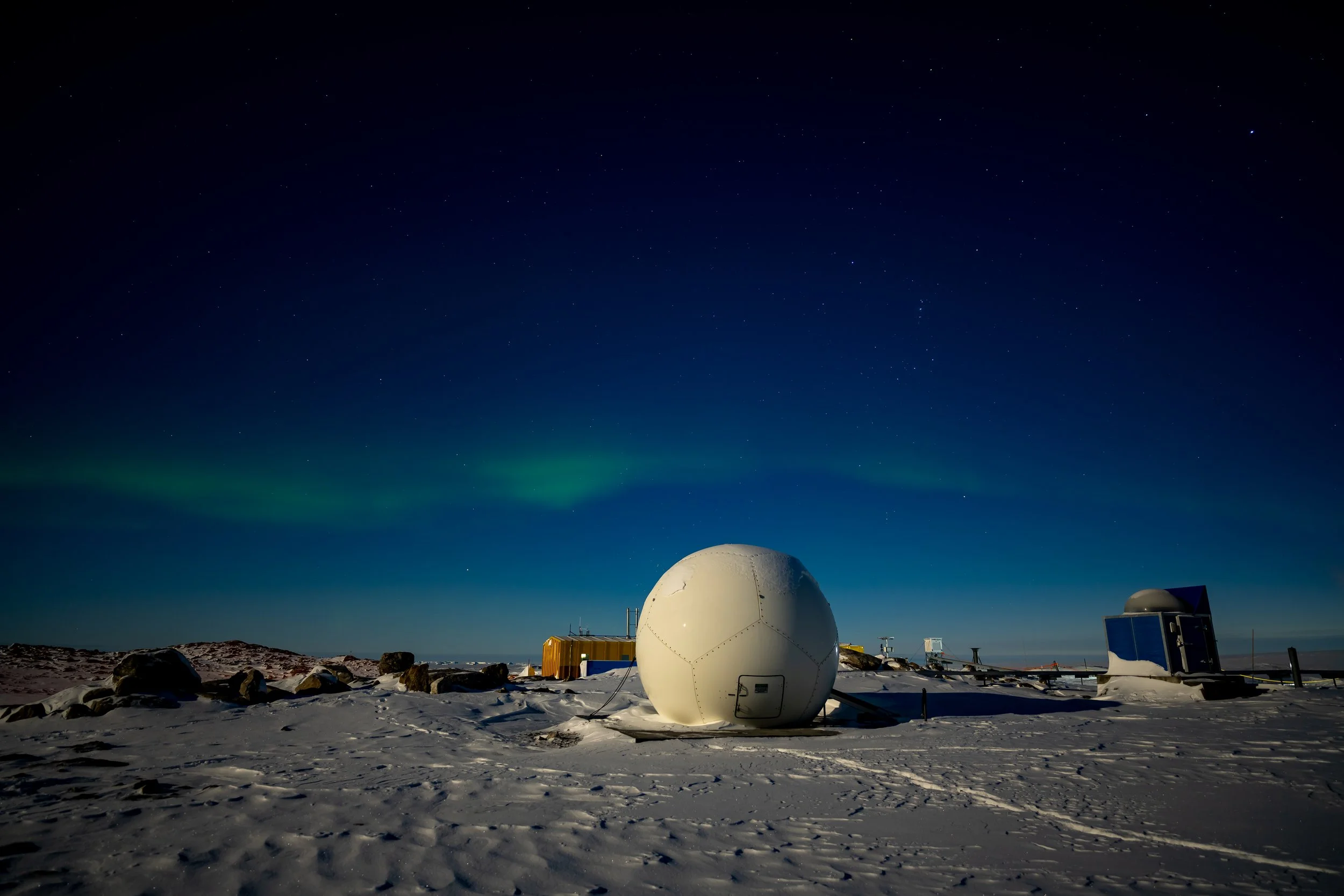 C463 - 12th of August 6:43 am - Aurora to the north with moonlight illuminating the landscape
