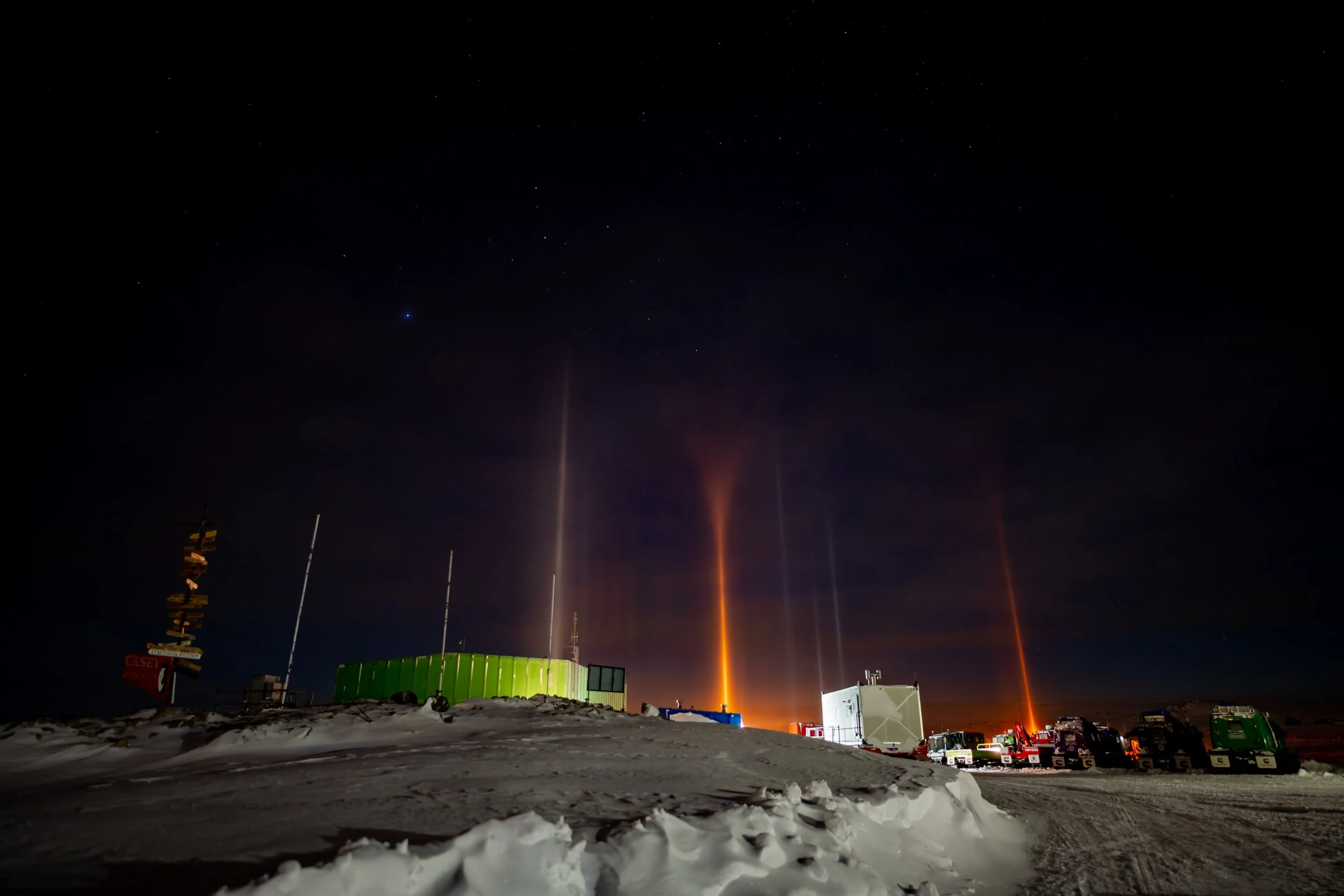 C474 - 15th of August 6:09 am - Spectacular, early morning light pillars