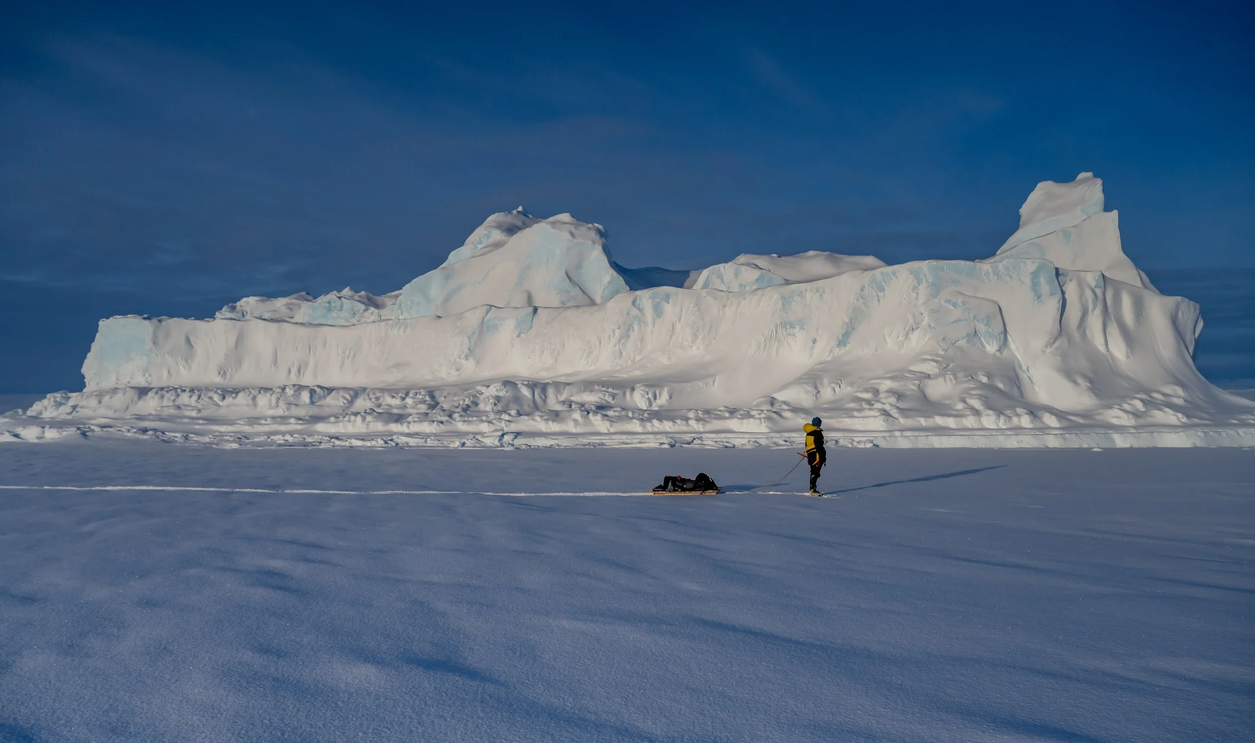 C482 - 7th of August 1:34 pm - Walked on the  sea ice amongst the Swain Group of islands, to this big grounded ice berg