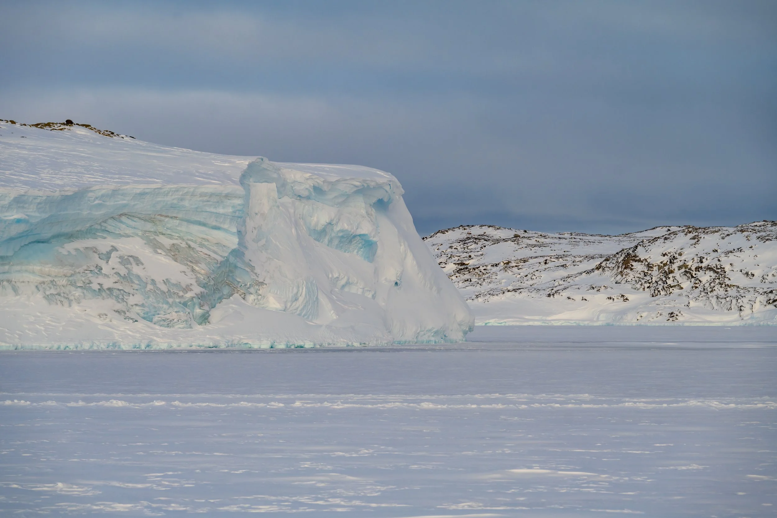 C483 - 14th of August 12:44 pm - Bailey Peninsula ice cliffs as viewed from Shirley Island