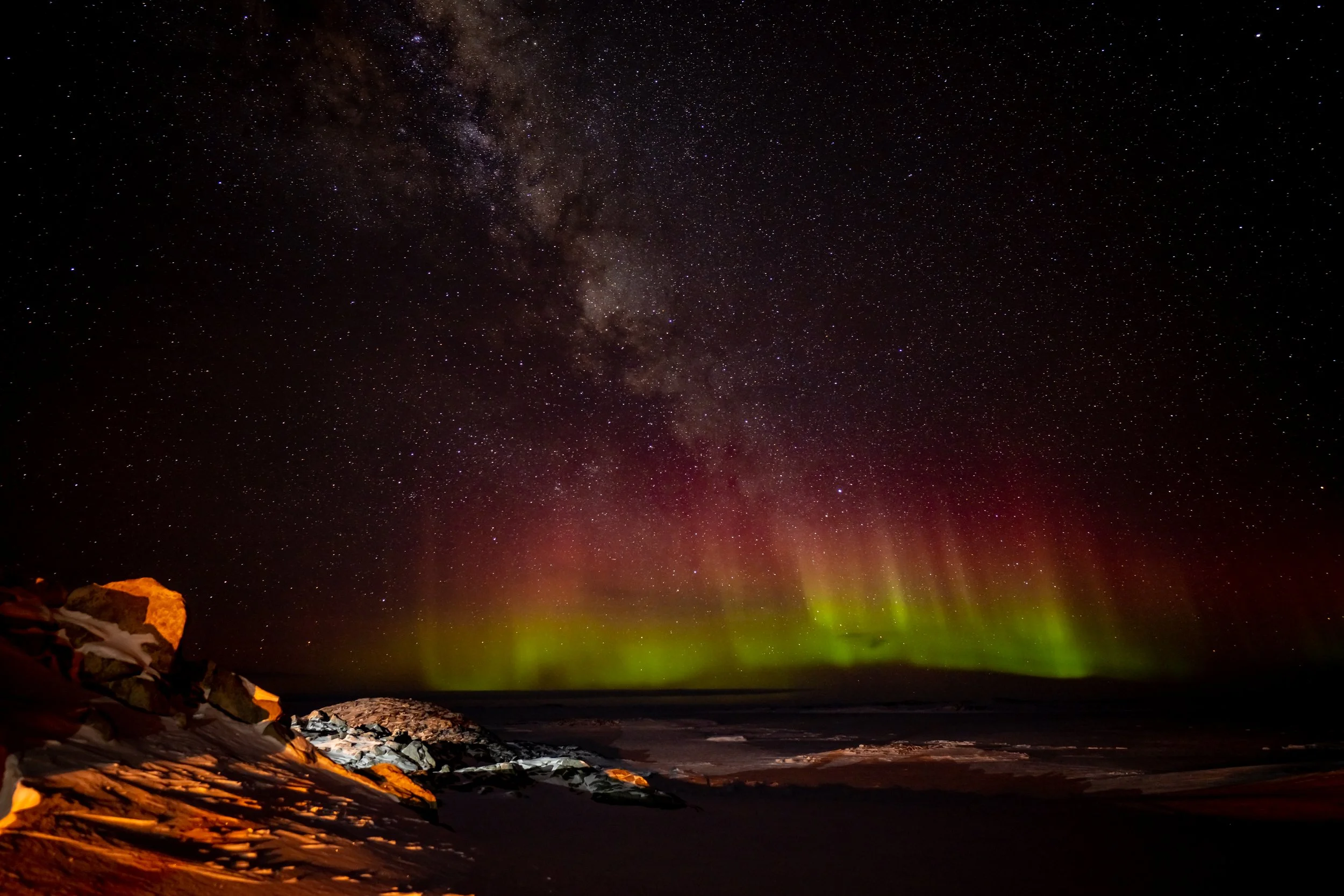 C486 - 18th of August 10:48 pm - Aurora and Milky Way to the north