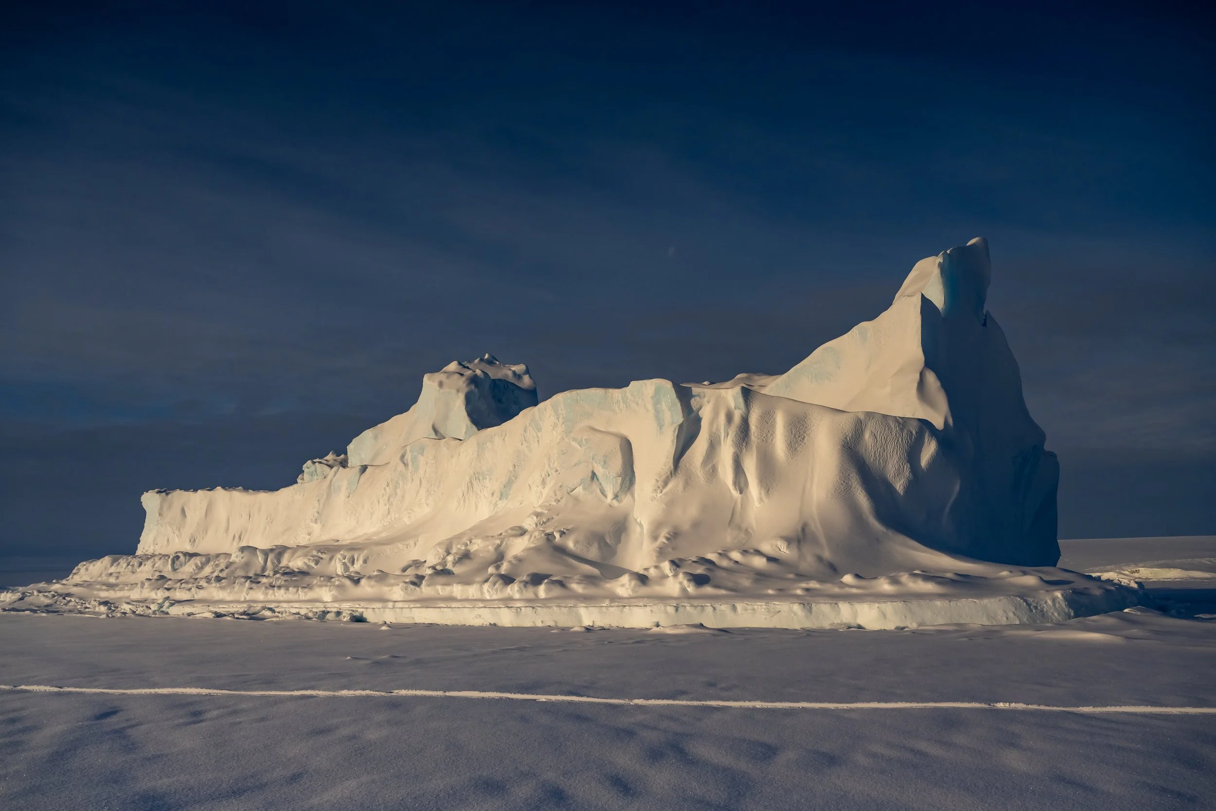 C492 - 7th of August 1:34 pm - Walked on the  sea ice amongst the Swain Group of islands, to this big grounded ice berg