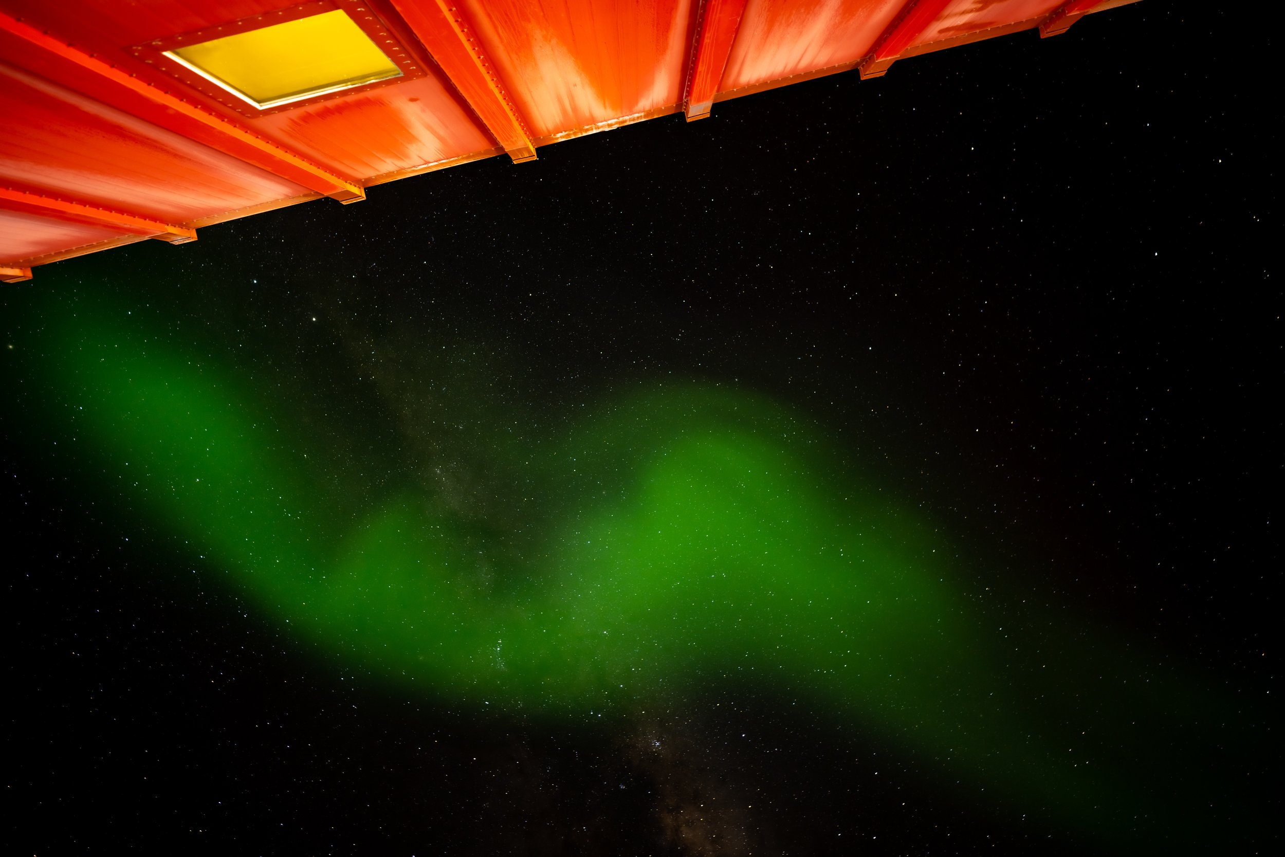 C498 - 21st of August 8:59 pm - Aurora above the Red Shed