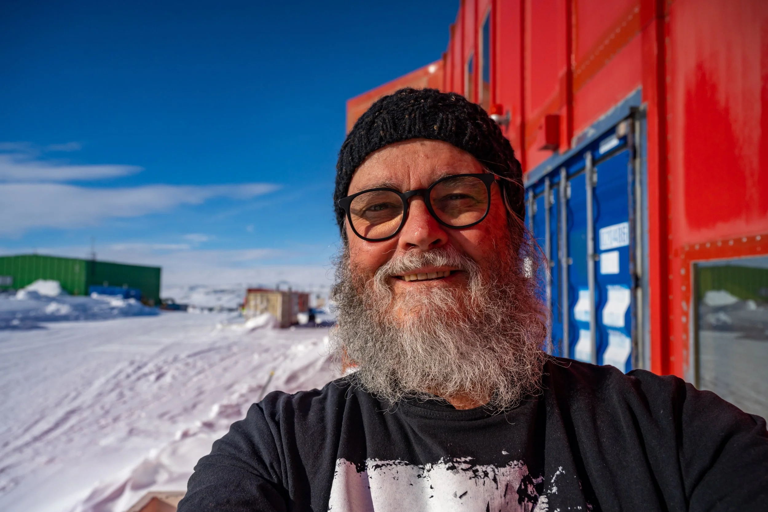 C526 - 25th of September 1:40 pm - Selfie in front of the Red Shed