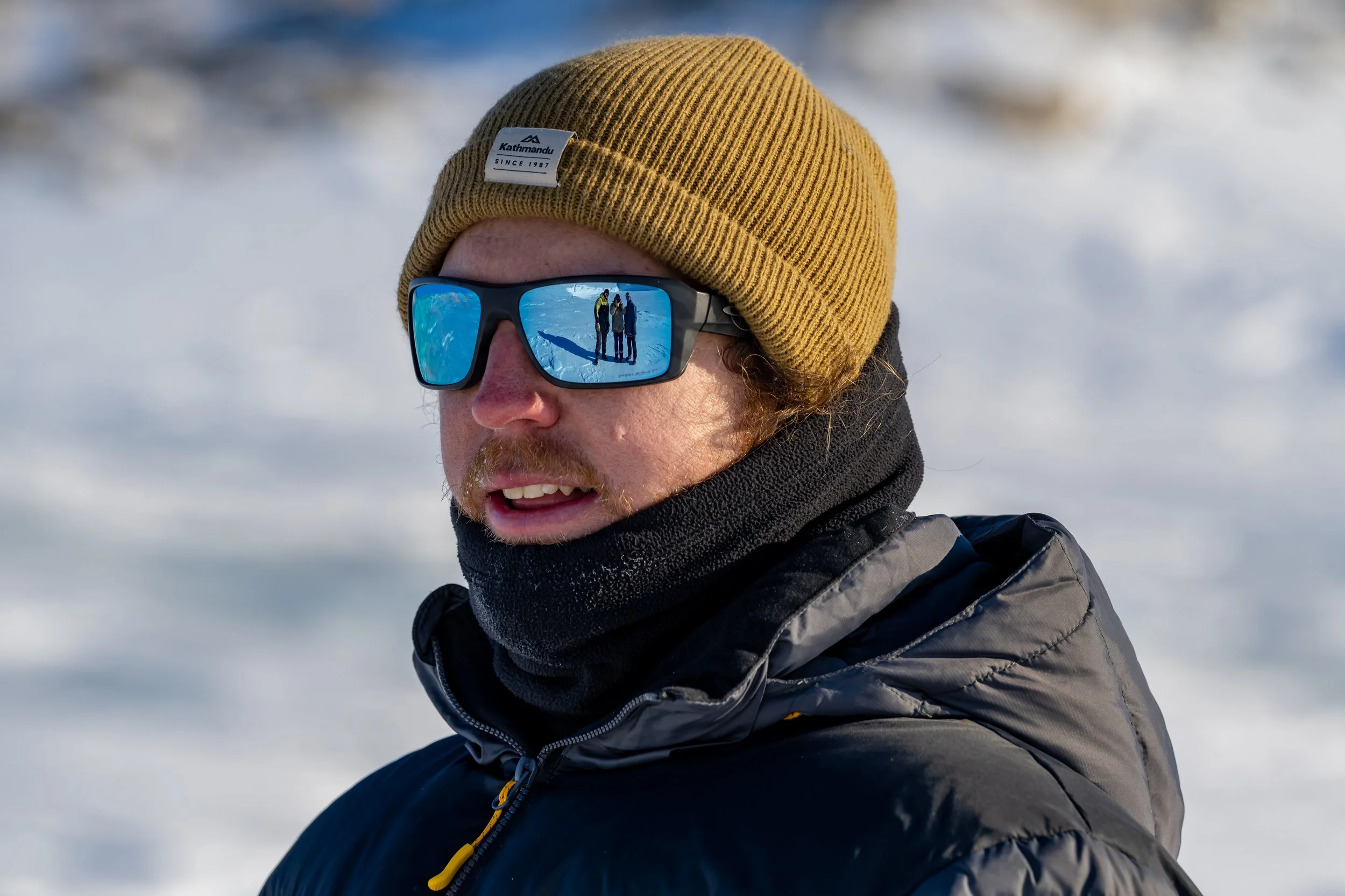 C528 - 10th of September 2:17 pm - A visit to the Mitchell Peninsula - Reflections in Perry's sun glasses