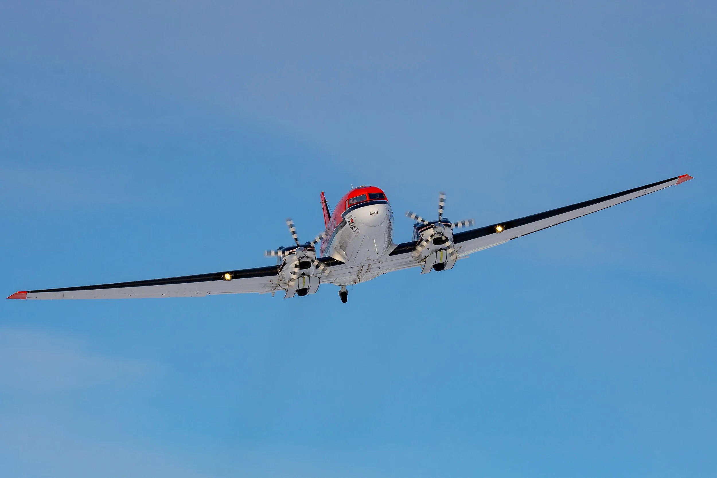 C543 - 30th of October 10:14 am - Ken Borek Basler C-FMKB (US program) heading back to McMurdo Station 