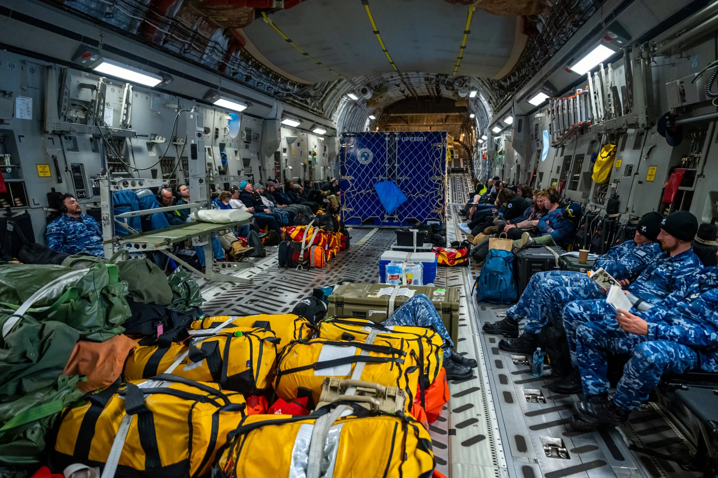 C648 - 26th of November 2022 12:57 pm - ANARE 75 departure day - inside the RAAF C17A Globemaster on route to Hobart