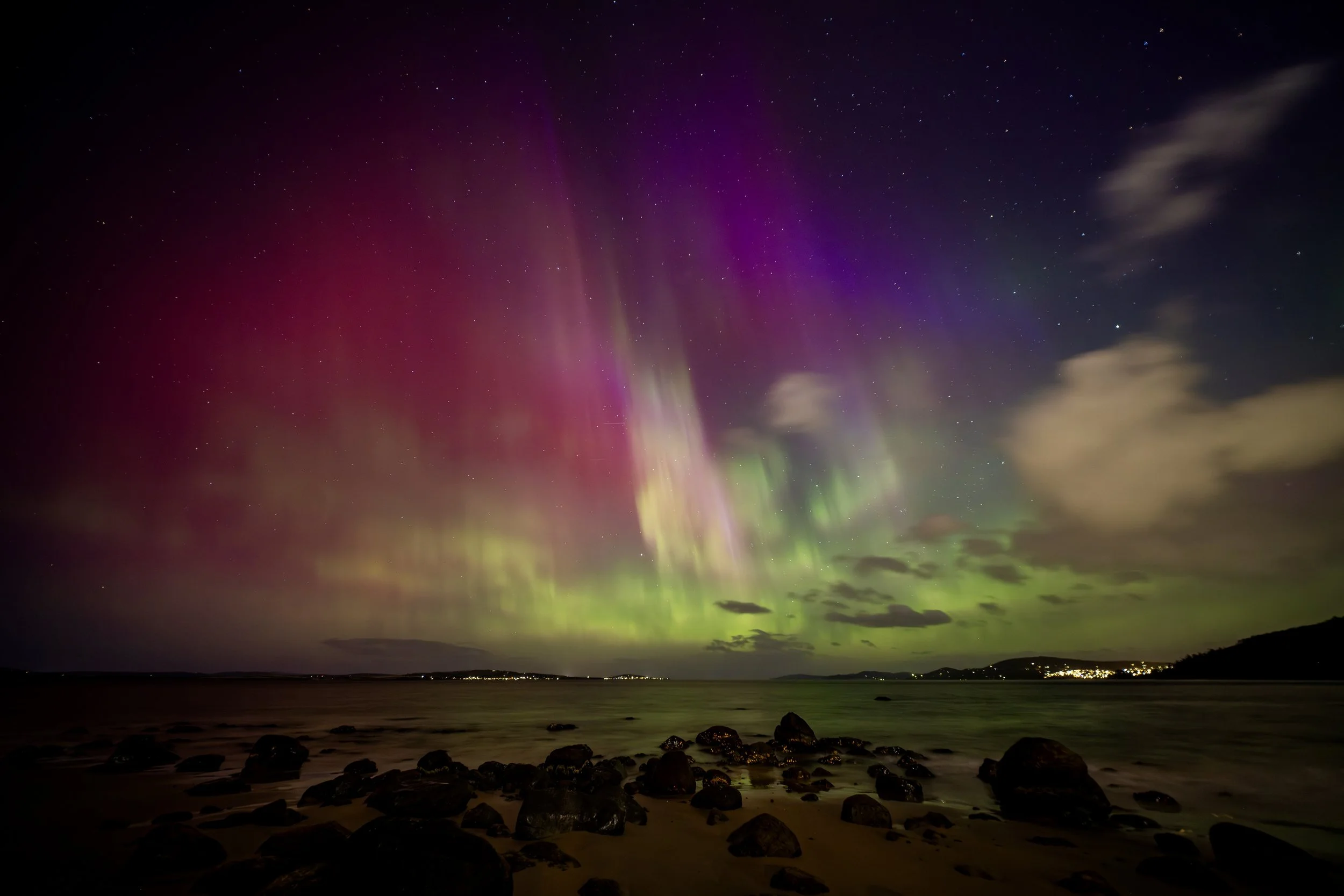  G4 Storm evening edition (Taroona Beach) 014 - October 11th 2024 9:29 pm, Nikon Z7ii, LAOWA FFII 10mm F2.8 C&amp;D Dreamer, ISO 800, f/2.8 exp 06 secs. 