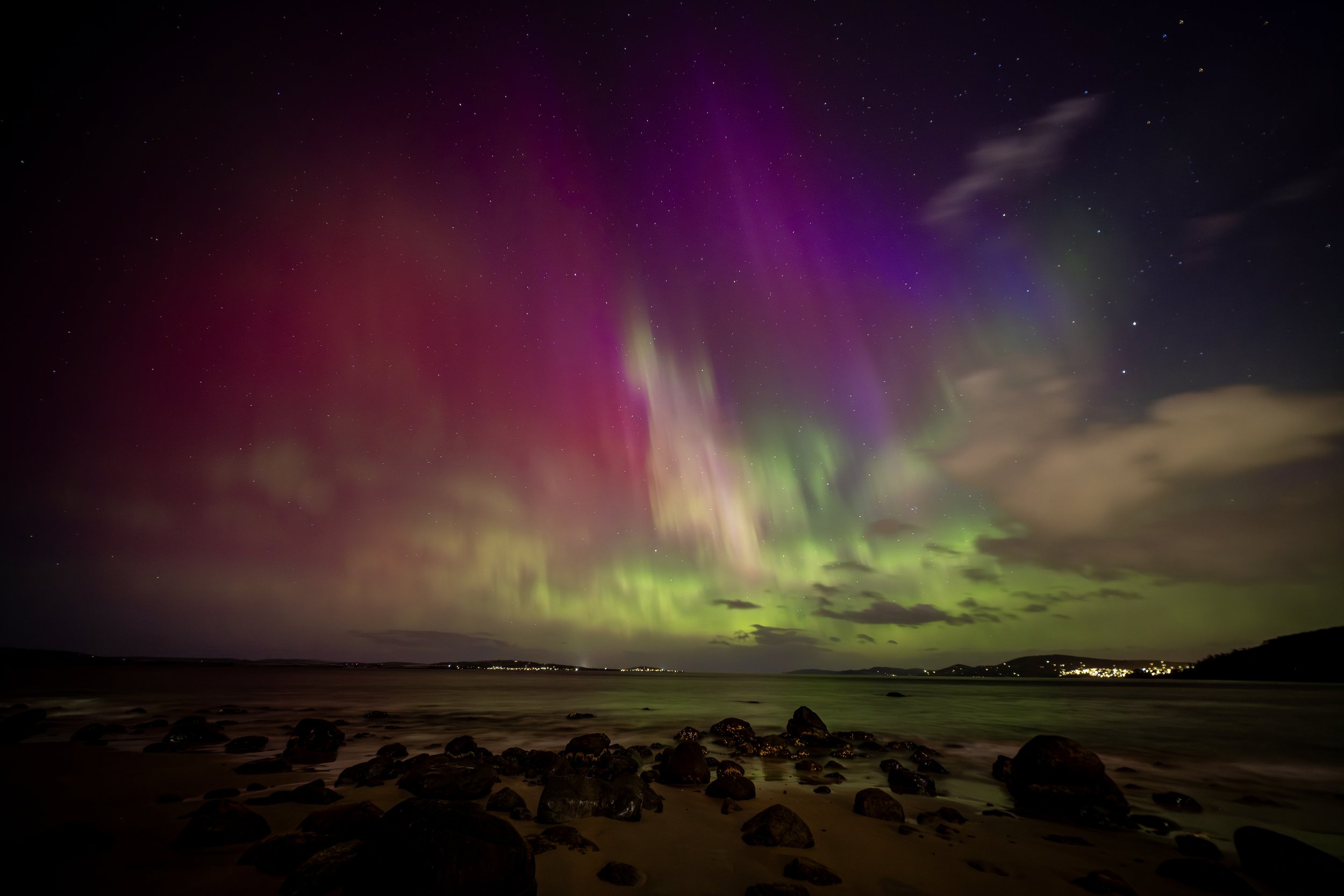  G4 Storm evening edition (Taroona Beach) 015 - October 11th 2024 9:30 pm, Nikon Z7ii, LAOWA FFII 10mm F2.8 C&amp;D Dreamer, ISO 800, f/2.8 exp 06 secs. 