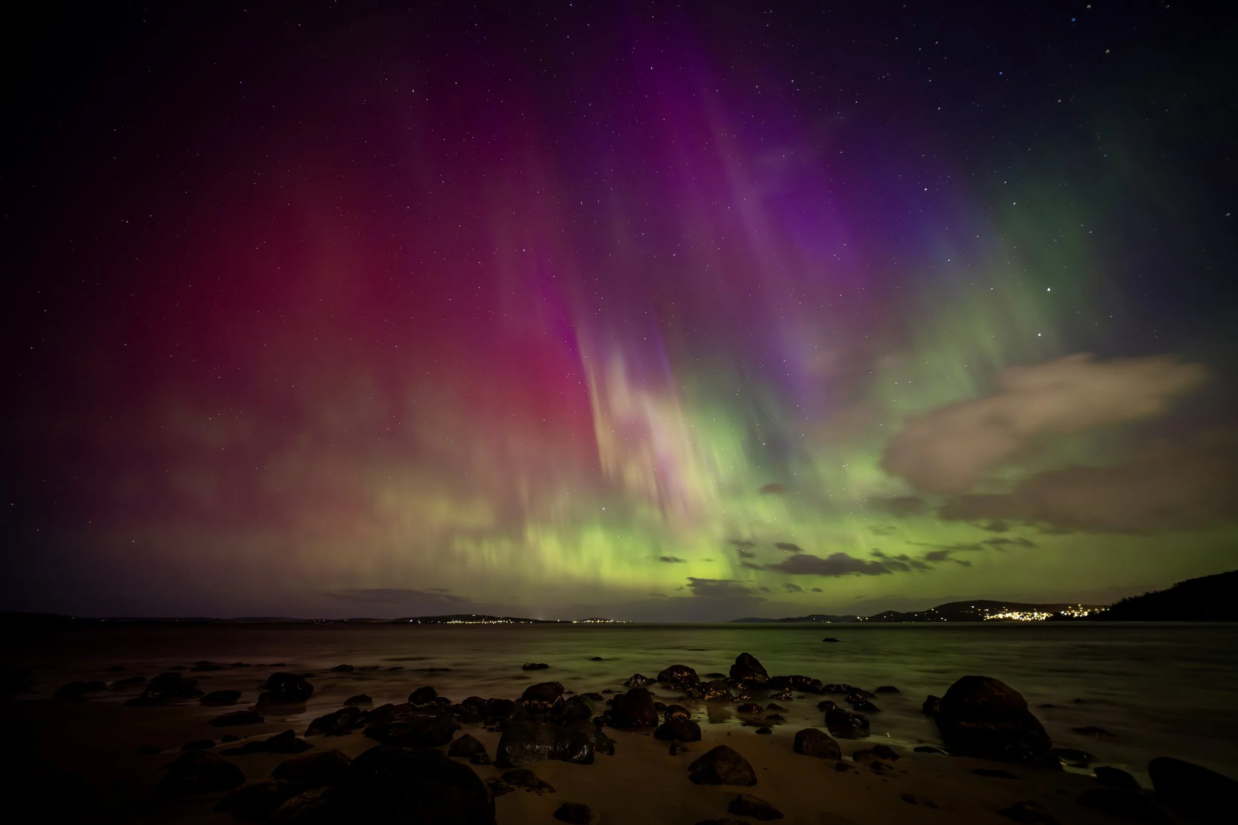  G4 Storm evening edition (Taroona Beach) 016 - October 11th 2024 9:30 pm, Nikon Z7ii, LAOWA FFII 10mm F2.8 C&amp;D Dreamer, ISO 800, f/2.8 exp 06 secs. 
