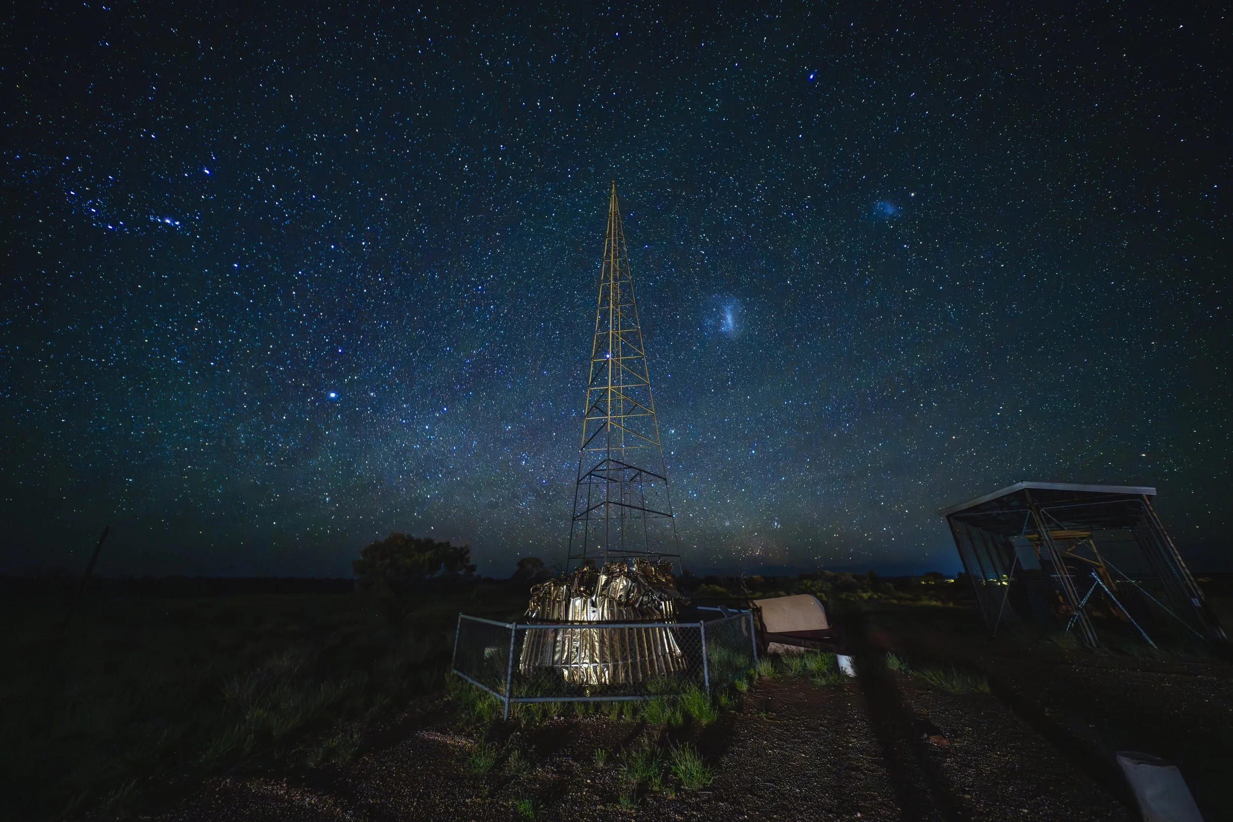 G006- 2nd of December 2024 21:28  - Night shot of the southern sky - with Blue Streak Rocket (first Stage) - taken with LAOWA FFII 10mm F2.8 C&D Dreamer lens ISO 1000 f/2.8 exp 15sec