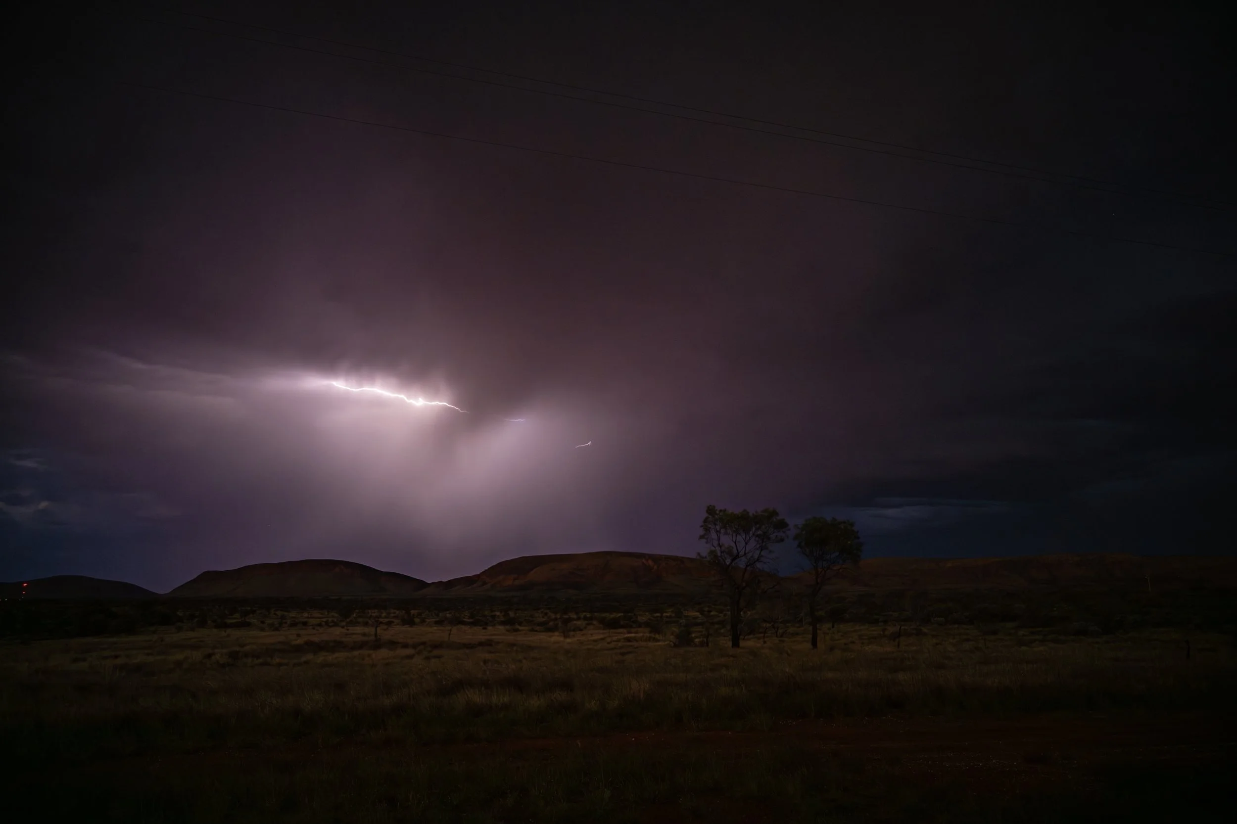 G048 - 4th of December 2024 19:30 - Thunderstorms to the north of Purli Yurliya (Rawlinson Ranges) at night..